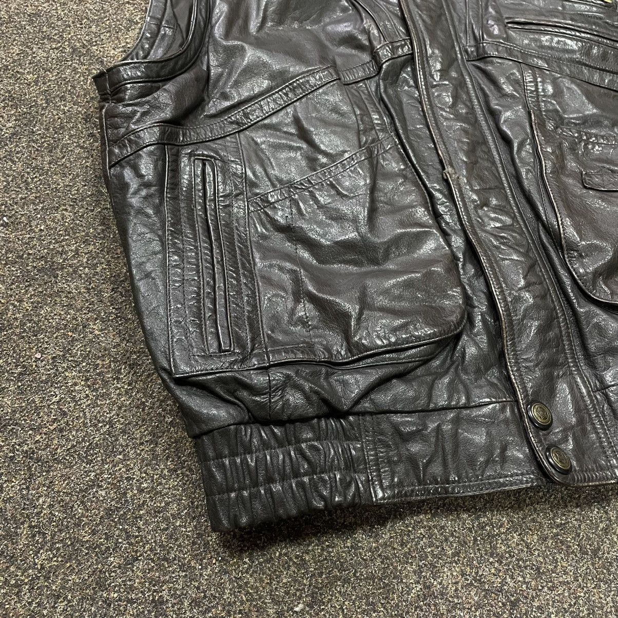 Vintage Vintage Y2K Black Leather Quilted Vest Oversized Streetwear Size US XL / EU 56 / 4 - 2 Thumbnail