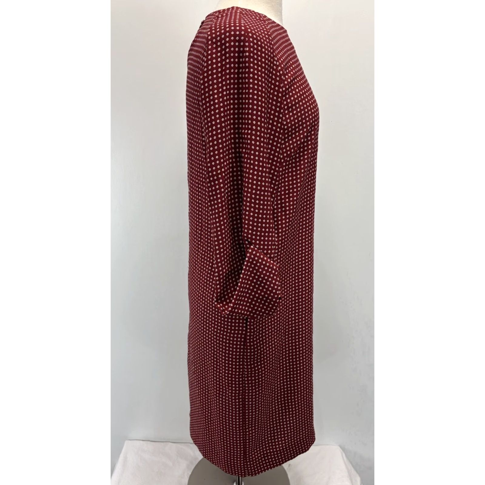 M.M.LaFleur M.M. Lafleur Shift Dress Red XS 3/4 Sleeves Pockets Career Sz Xsmall Size XS / US 0-2 / IT 36-38 - 4 Thumbnail