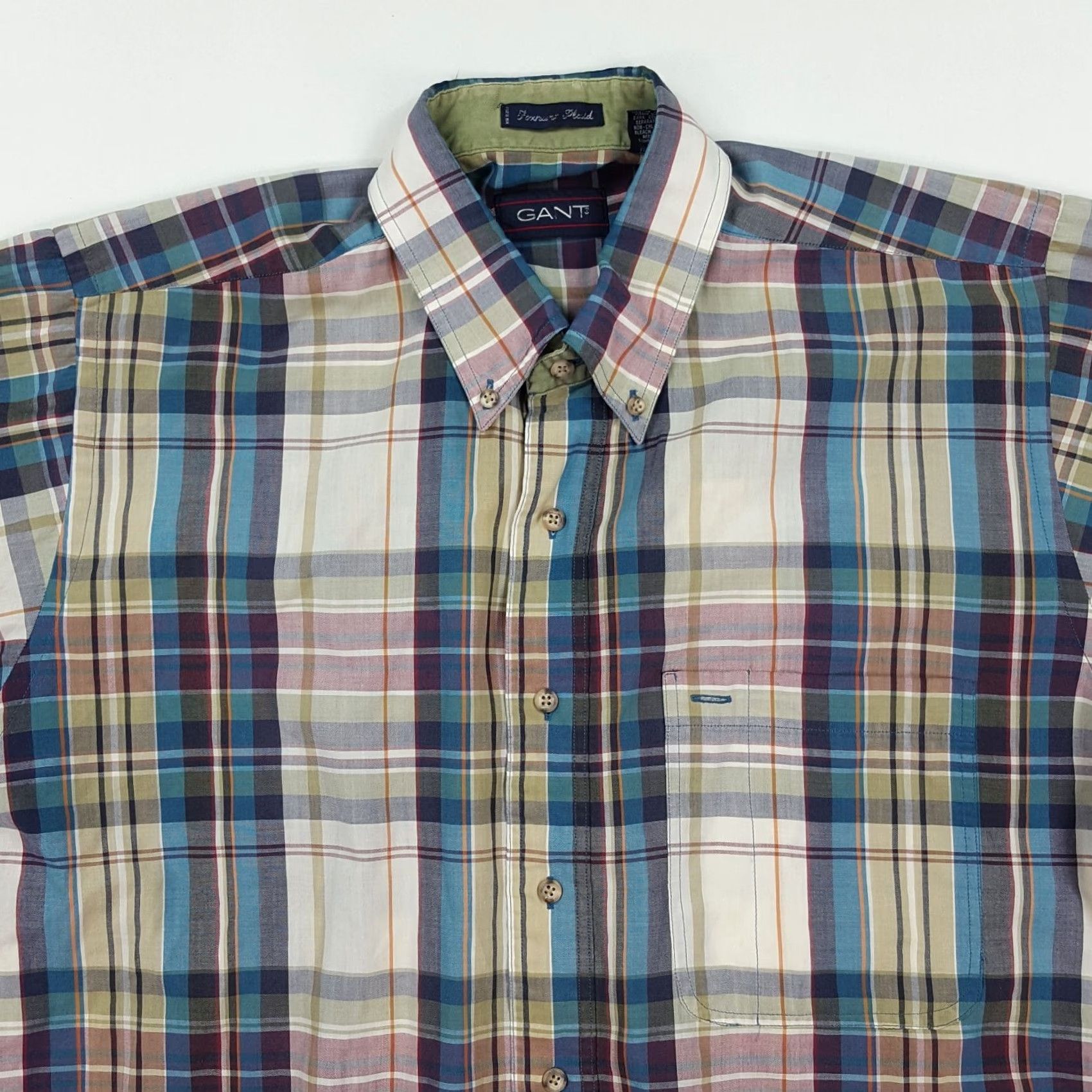 Gant VINTAGE GANT Plaid Collared Men's Size L Button-Up Shirt Short Sleeve Western Cowboy Size US L / EU 52-54 / 3 - 2 Thumbnail
