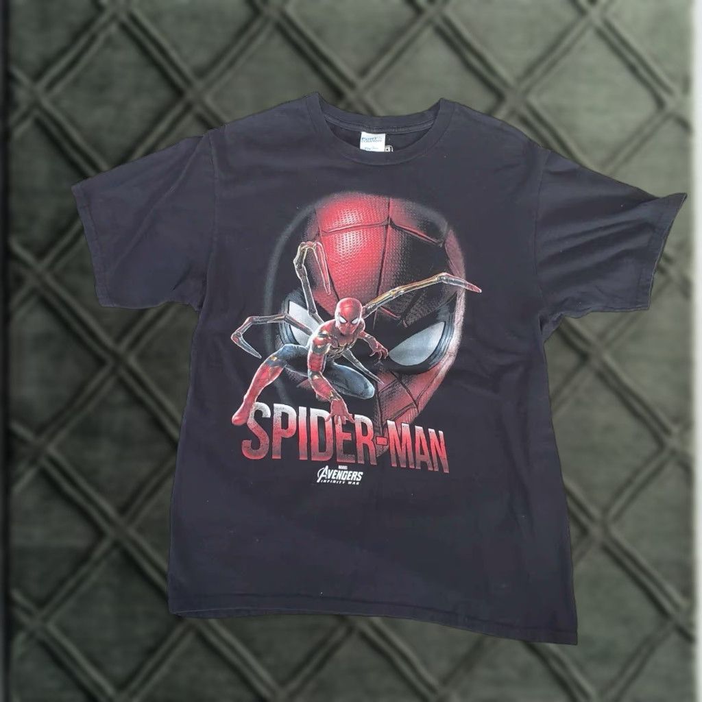 Port & Company VINTAGE Port & Company Spider-Man Movie Promo T-Shirt Crew Neck Short Sleeve Black Cotton M Men Medium Graphic Mega Spider-Man 90s Theme Movie Size US M / EU 48-50 / 2 - 1 Thumbnail