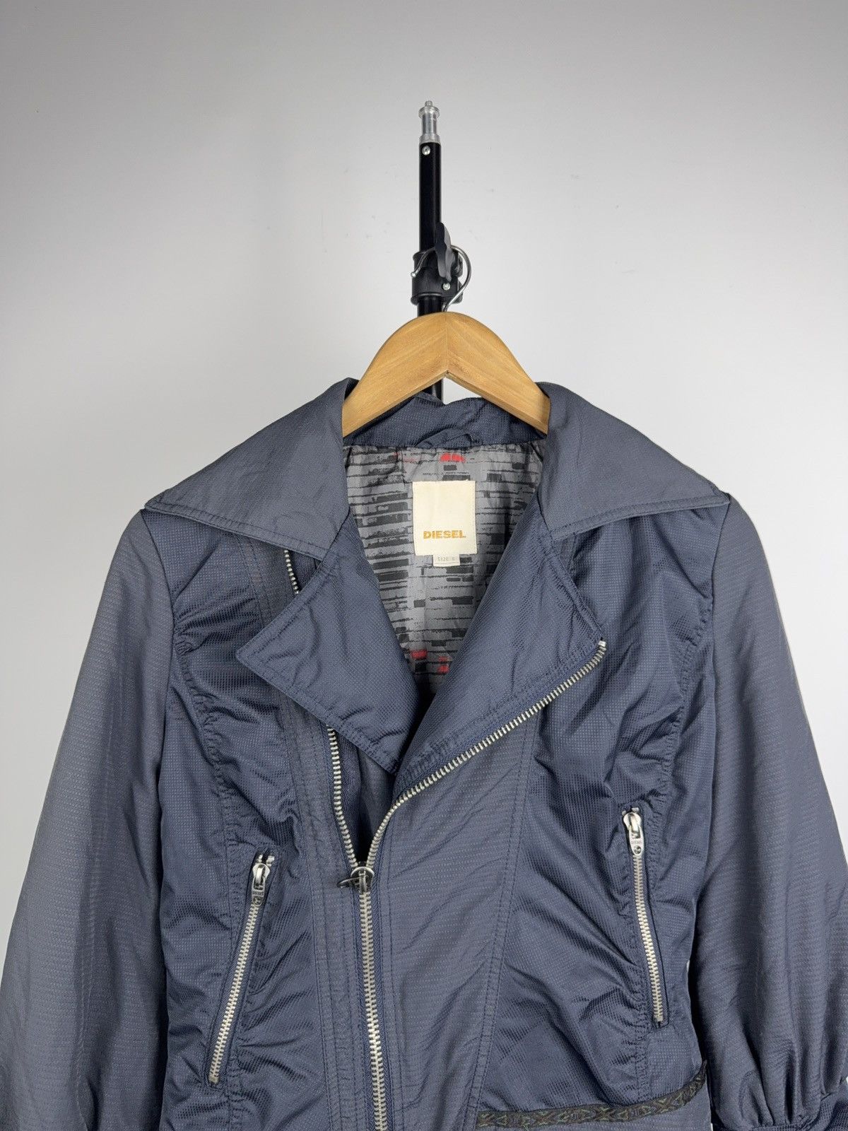 Diesel 00s Archive Diesel Cropped Moto Jacket Zip Tech Y2K Archive Size S / US 4 / IT 40 - 2 Thumbnail