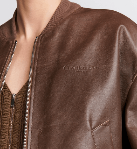 Dior o1w1db10525 443L40 Couture Bomber Jacket in Brown Size US L / EU 52-54 / 3 - 7 Thumbnail