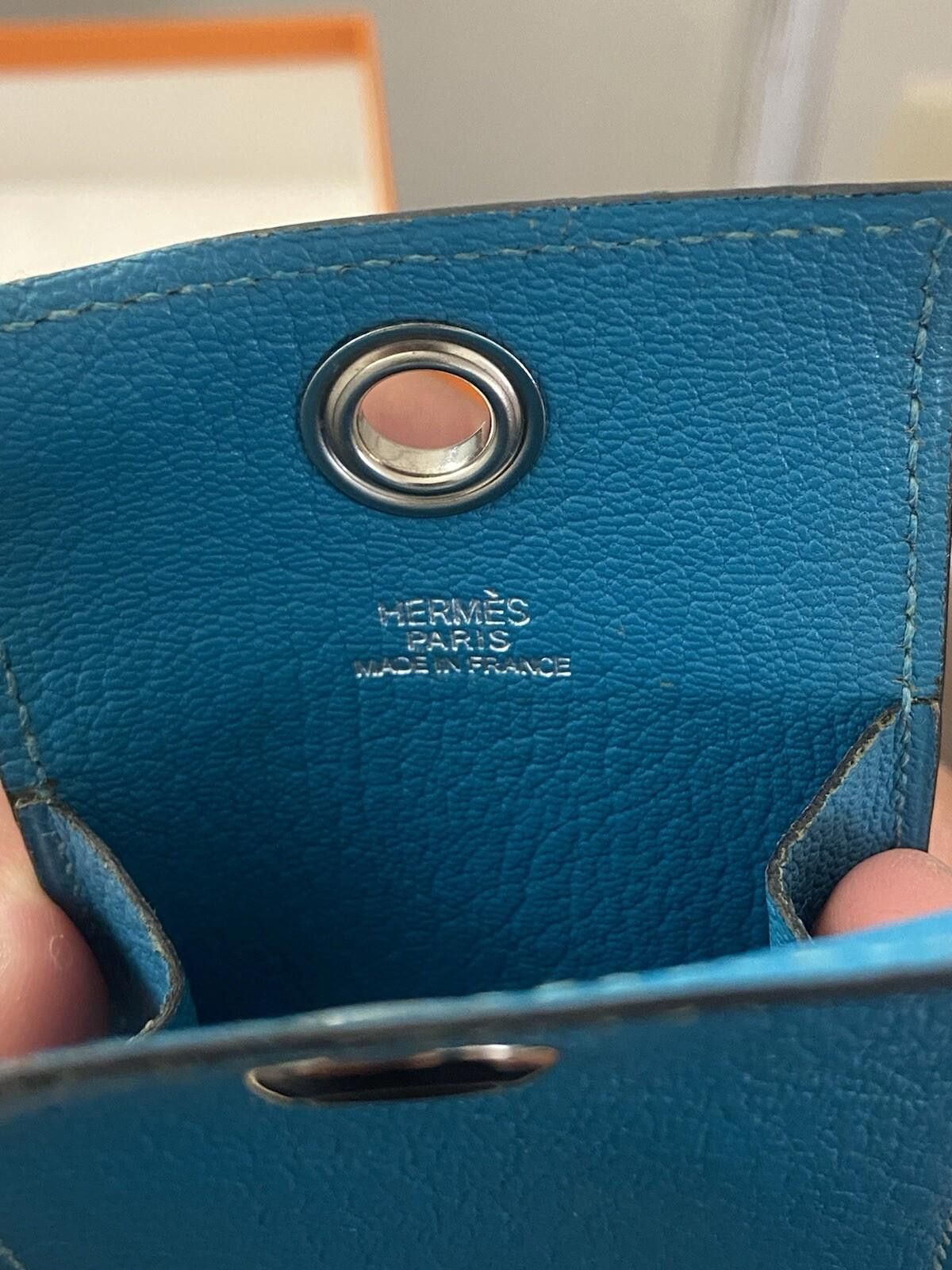 Hermes Hermes Vespa cerulean blue leather cigarette case, strap/box Size ONE SIZE - 4 Thumbnail