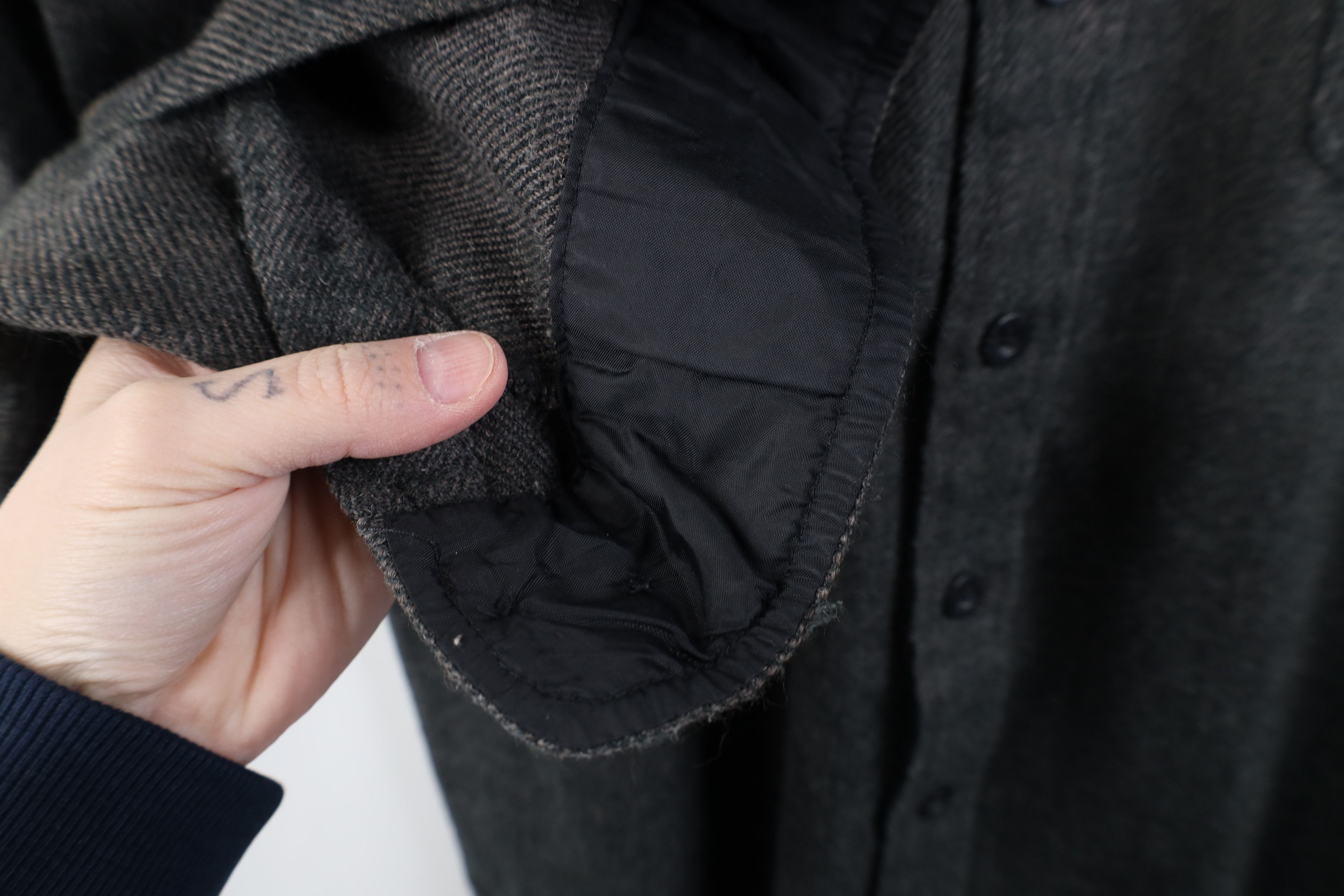 Vintage Vintage 90s Streetwear CPO Collared Button Shirt Gray Size US M / EU 48-50 / 2 - 9 Thumbnail