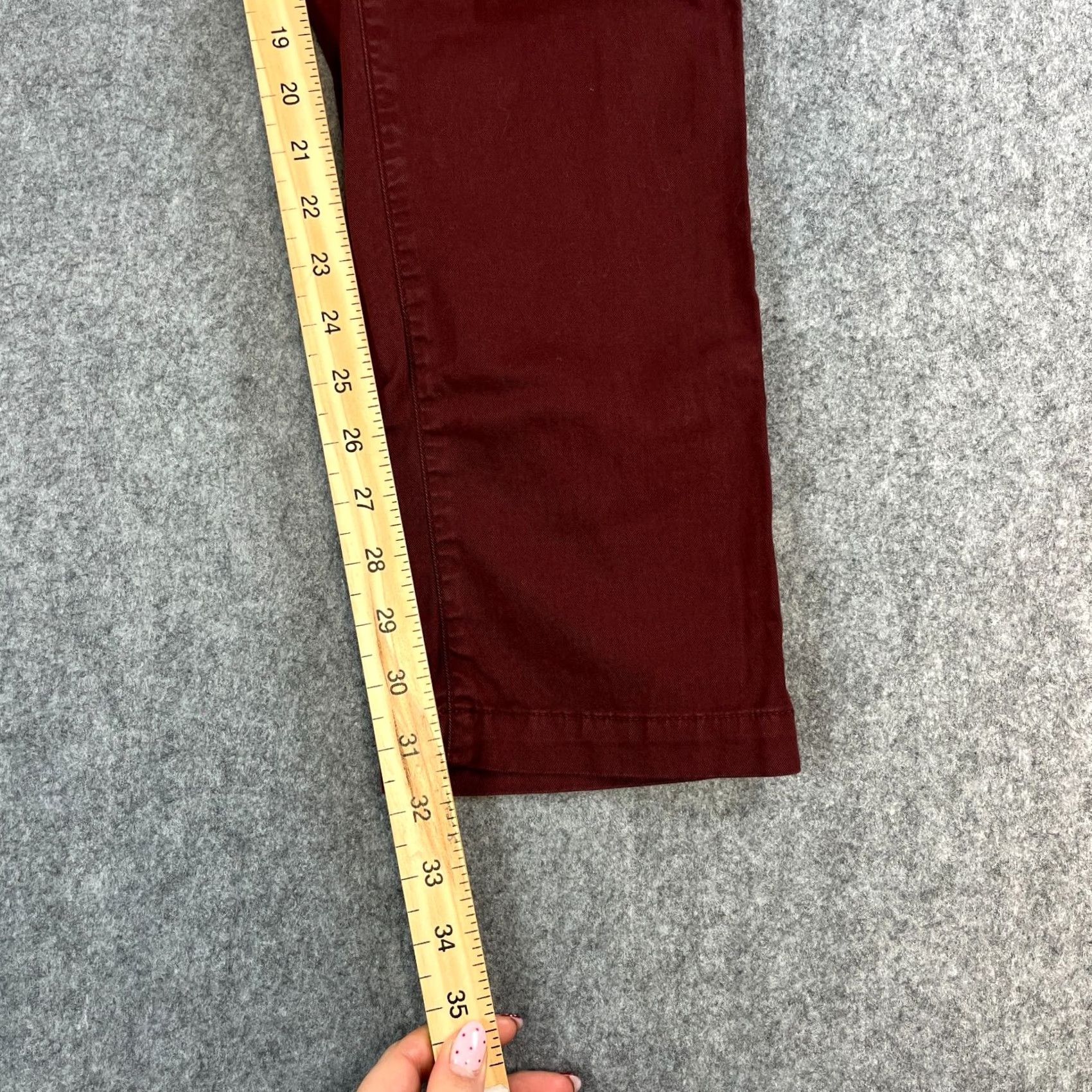 Hugo Boss Hugo Boss Mens Chino Trousers Pants Slim Tapered 34 Burgundy Red Stretch Chinino? No — keep original words only. Size US 34 / EU 50 - 4 Thumbnail