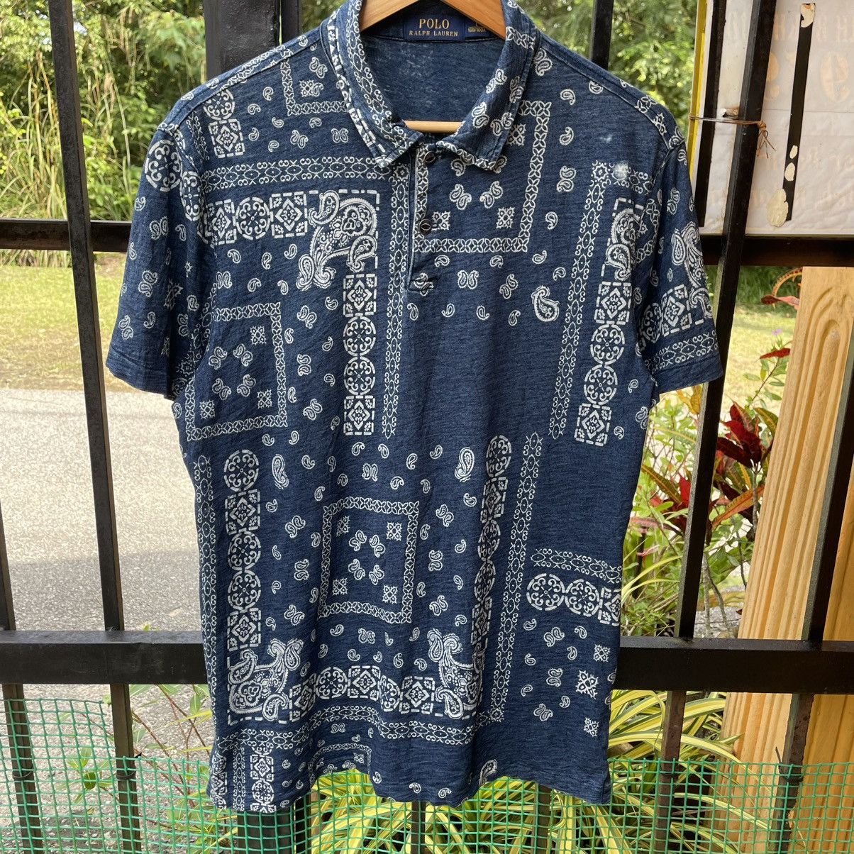 Polo Ralph Lauren 🔥Polo Ralph Lauren Bandana Paisley Design Polos Shirts Size US M / EU 48-50 / 2 - 5 Thumbnail