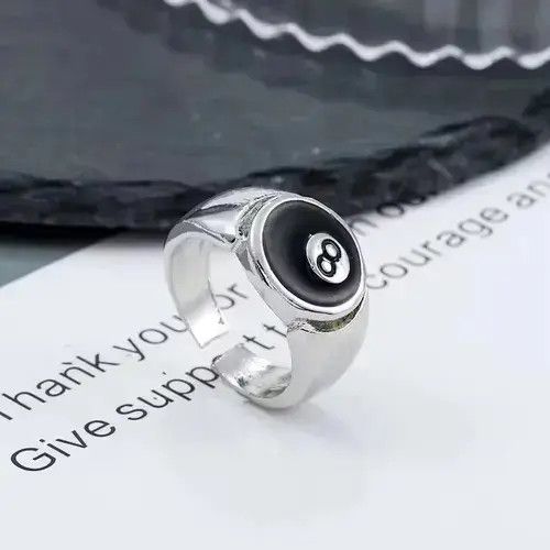Homemade Eight Ball Ring Size ONE SIZE - 2 Thumbnail