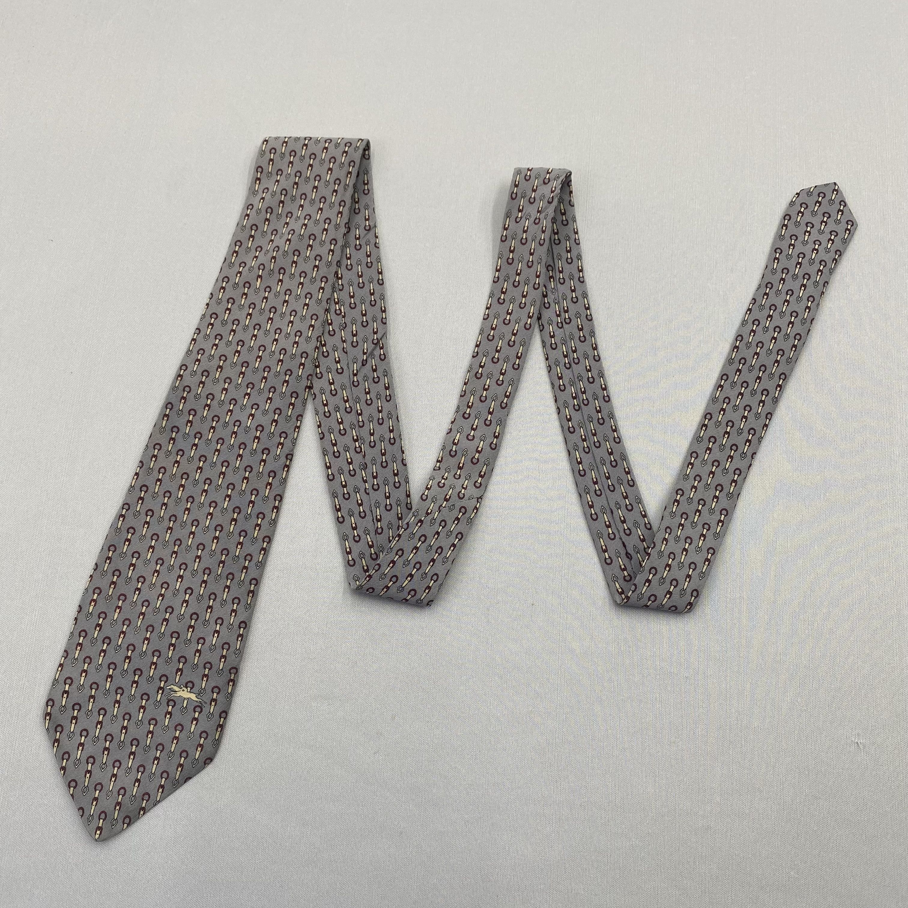 Longchamp Vintage Longchamp SILK Necktie Cravate Pure Silk Neck Tie Size ONE SIZE - 5 Thumbnail