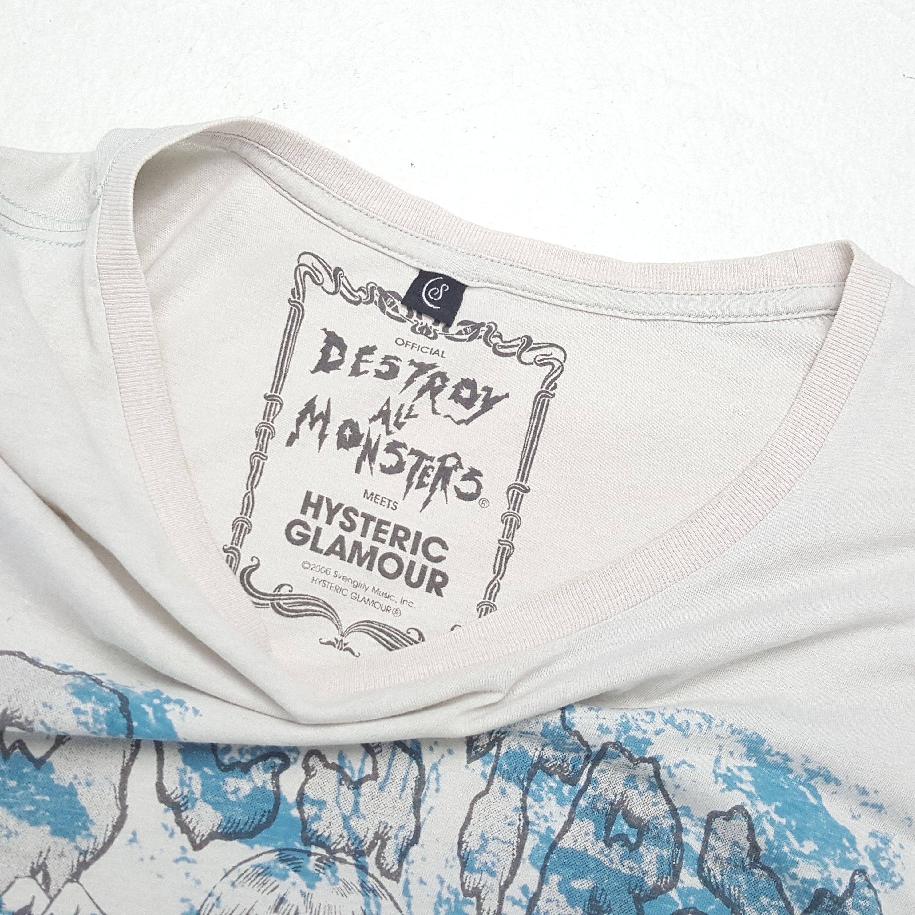 Hysteric Glamour × Japanese Brand × Vintage HYSTERIC GLAMOUR Destroy Monsters Japanese Brand Tshirt Size US S / EU 44-46 / 1 - 9 Thumbnail