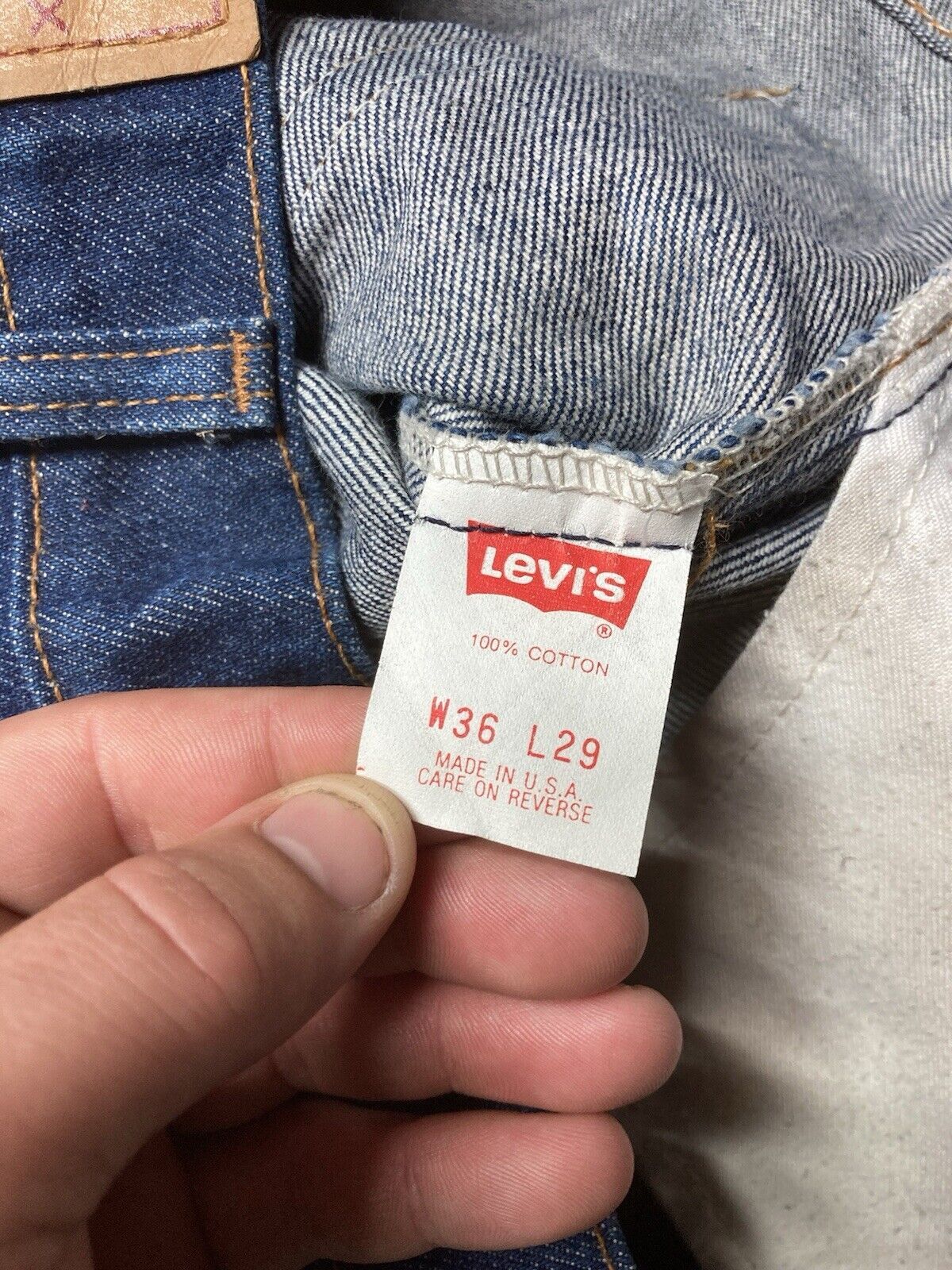 Levi's × Vintage VTG 80s Levi’s 505 xx jeans dark wash crispy straight 35x31 Size US 35 - 9 Thumbnail