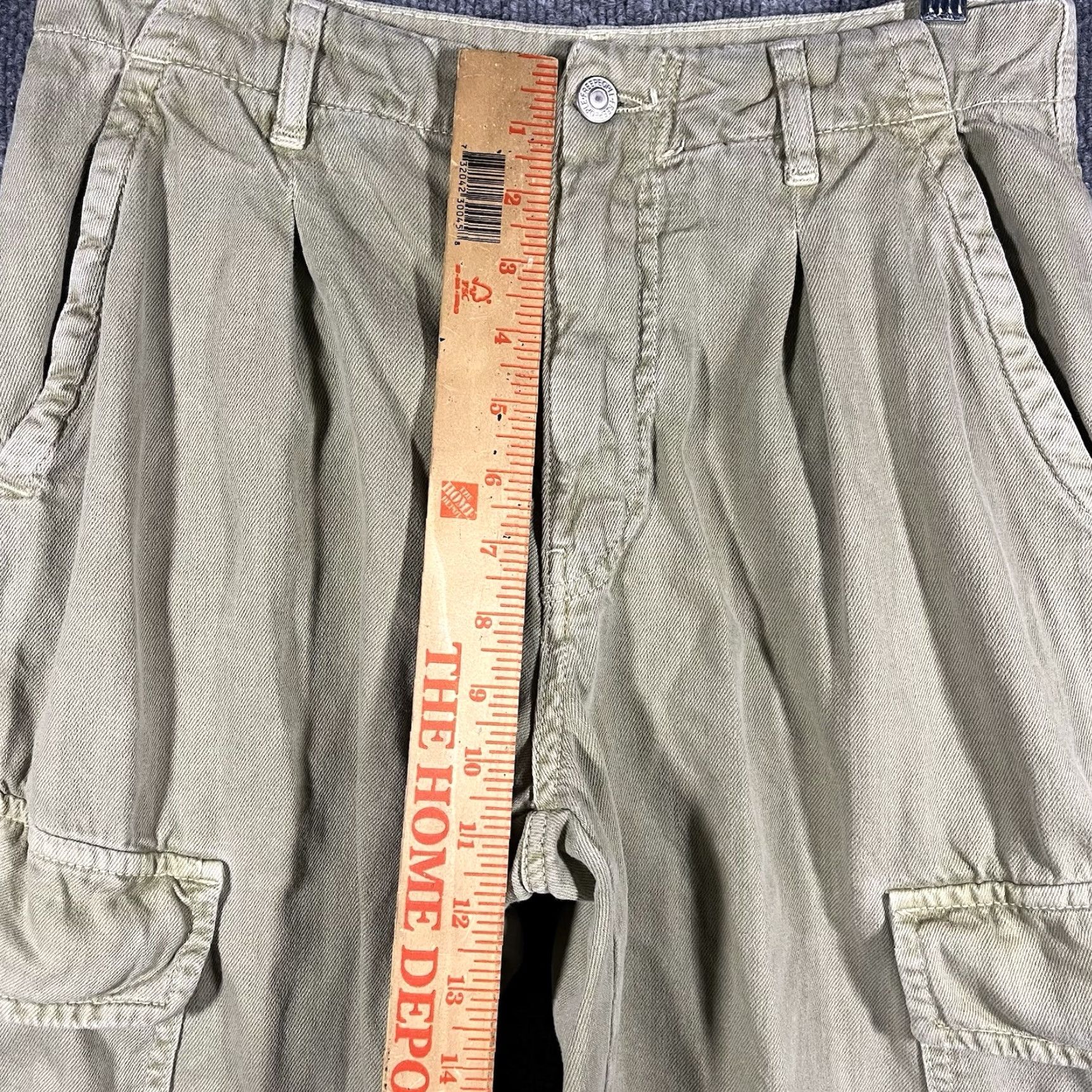 Free People Free People Cargo Pants Women Size 6 Beige Cotton Boho Grunge Utility Pockets Casual Party/Cocktail Travel Fall Spring Summer Winter 6 Womens Size 28" / US 6 / IT 42 - 3 Thumbnail