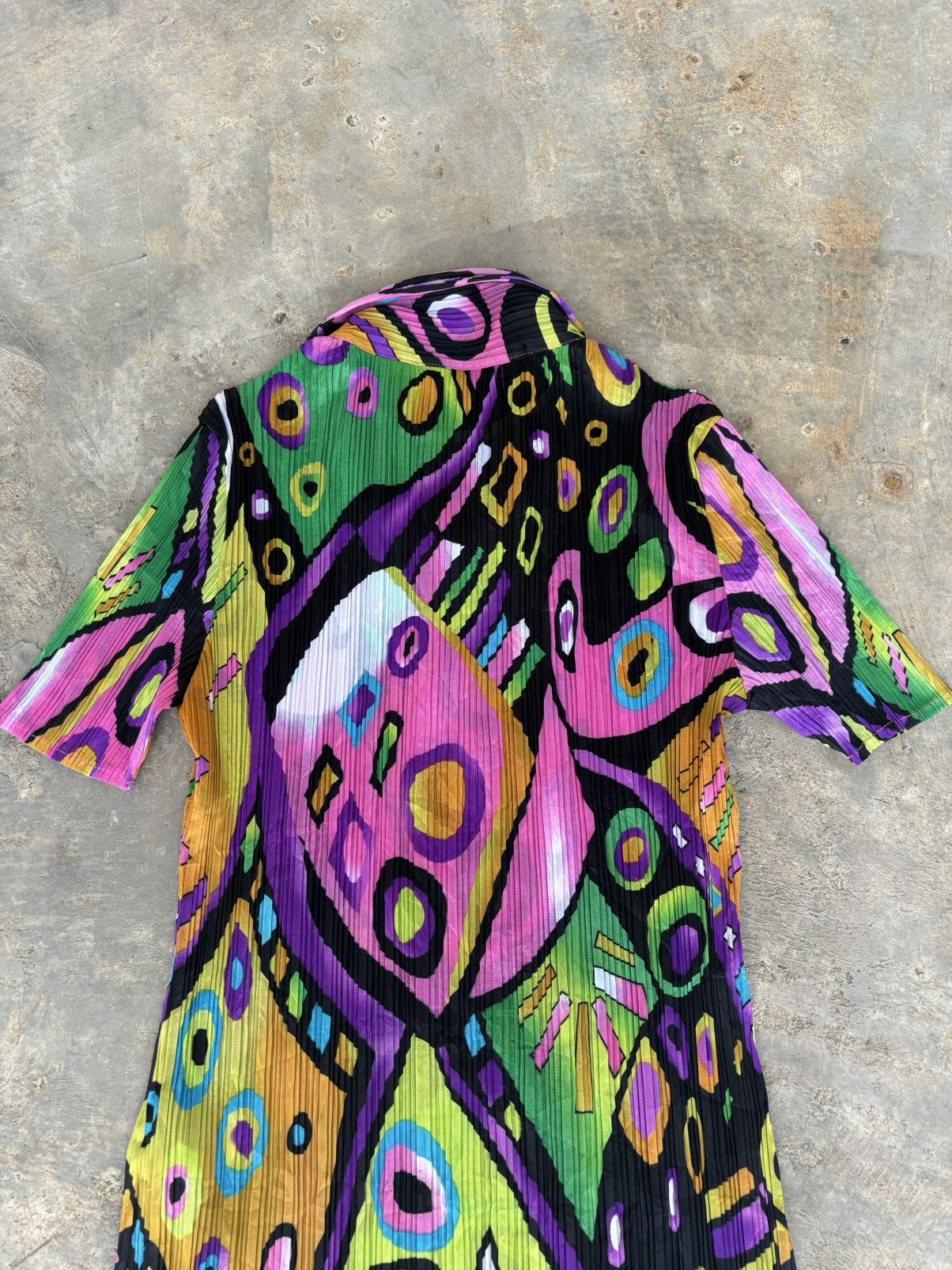 Issey Miyake × Japanese Brand × Pleats Please Issey Miyake Max Polla by Madam polla Pleats Please Style block Shirt Size ONE SIZE - 5 Thumbnail
