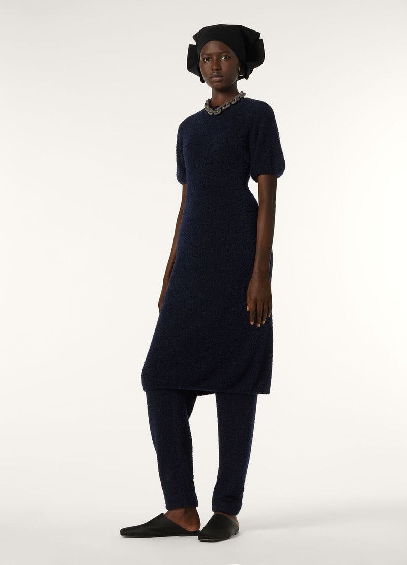 Loro Piana o1srvl11e0526 FAO9740 Pella Midi Dress in Navy Blue Size M / US 6-8 / IT 42-44 - 2 Thumbnail