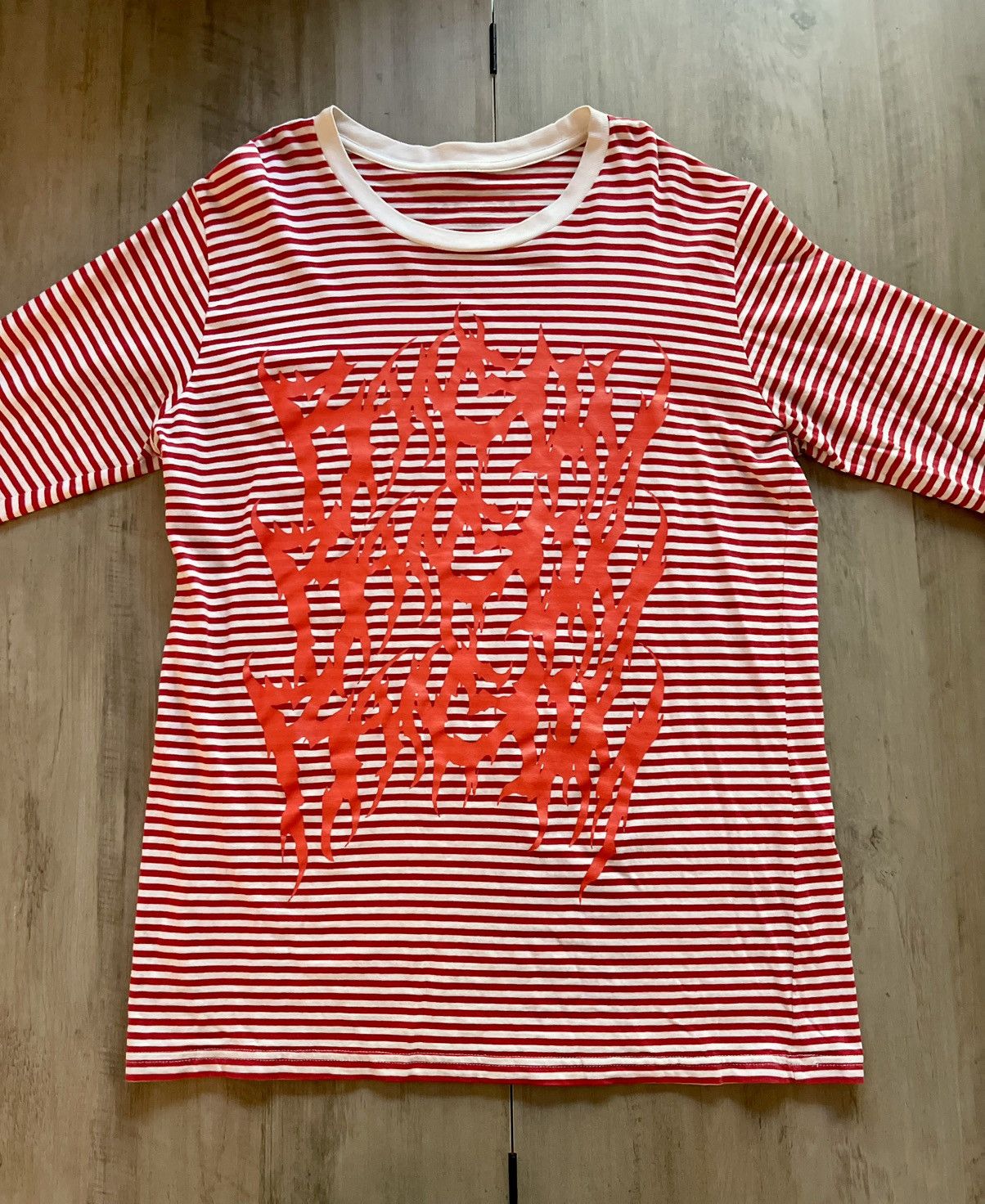 Ransom Clothing Ransom Red and White Striped Long-sleeve Metal Logo Size US L / EU 52-54 / 3 - 3 Thumbnail