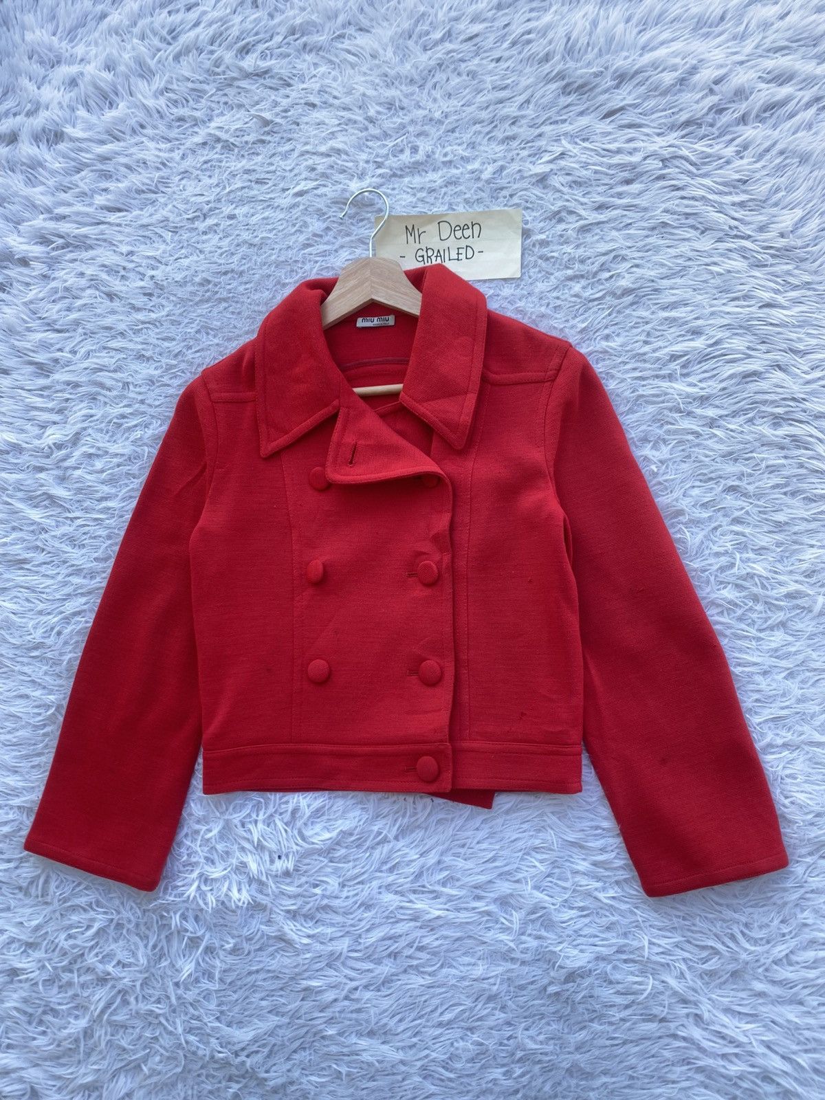 Miu Miu Rare Vintage Miu Miu Cherry Red Cropped Jacket Size S / US 4 / IT 40 - 3 Thumbnail