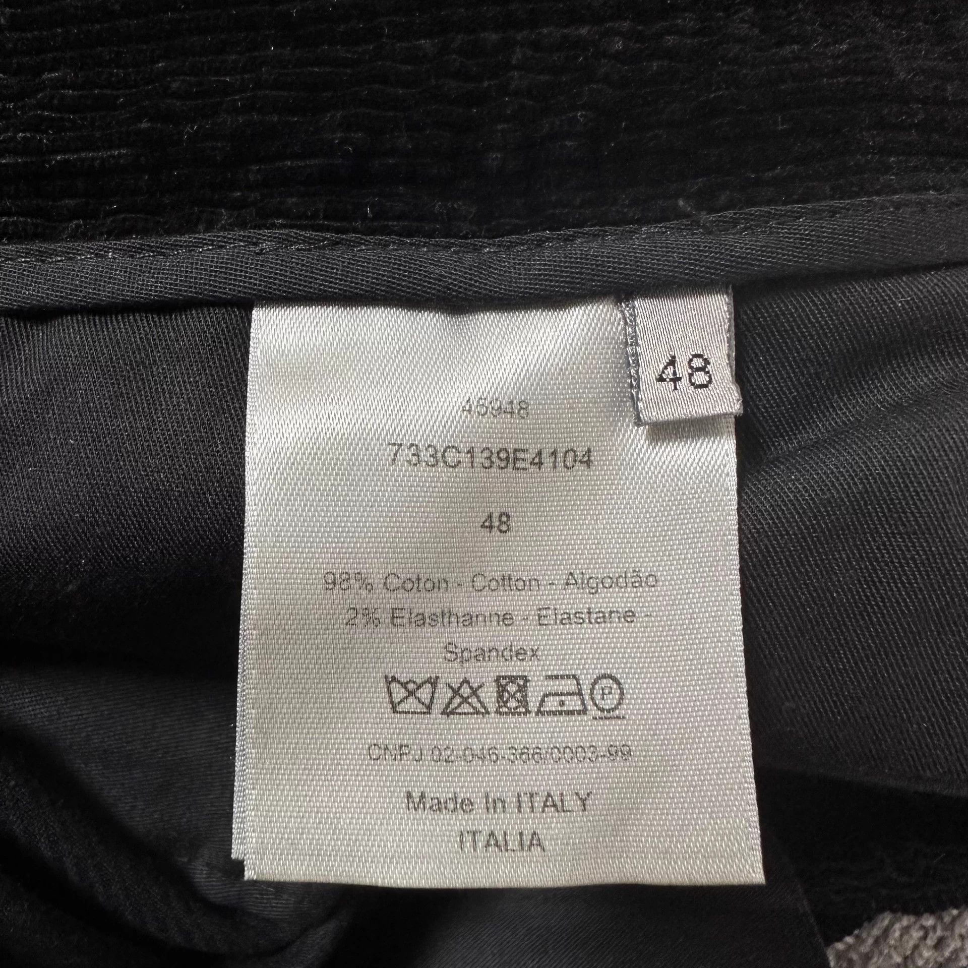 Dior Dior Black Corduroy Side Zip Drawstring Sweatpants 48 Size US 32 / EU 48 - 6 Thumbnail