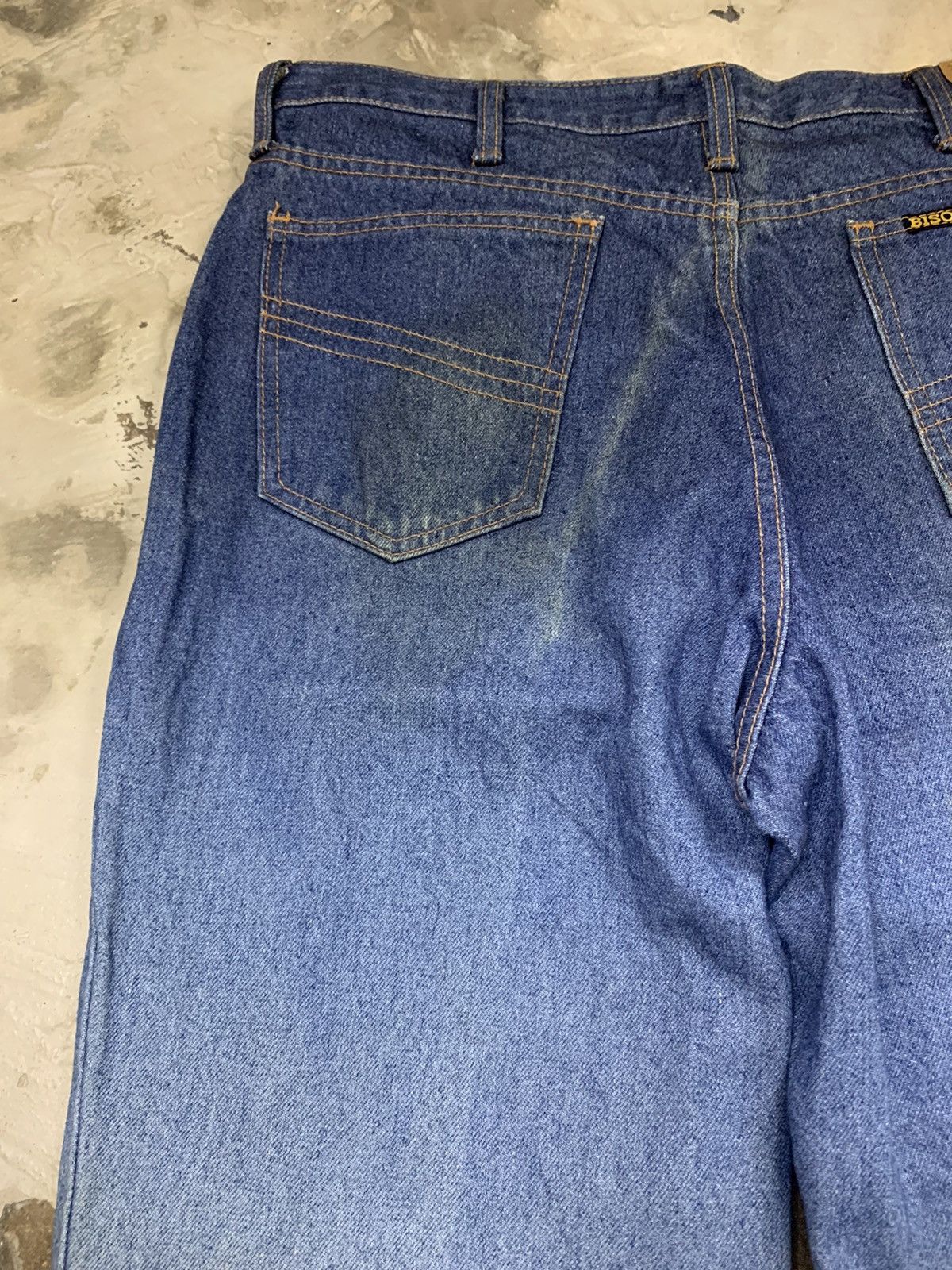 If Six Was Nine 90s BISON DOUBLE COLOUR FLARE JEANS Size US 32 / EU 48 - 17 Thumbnail