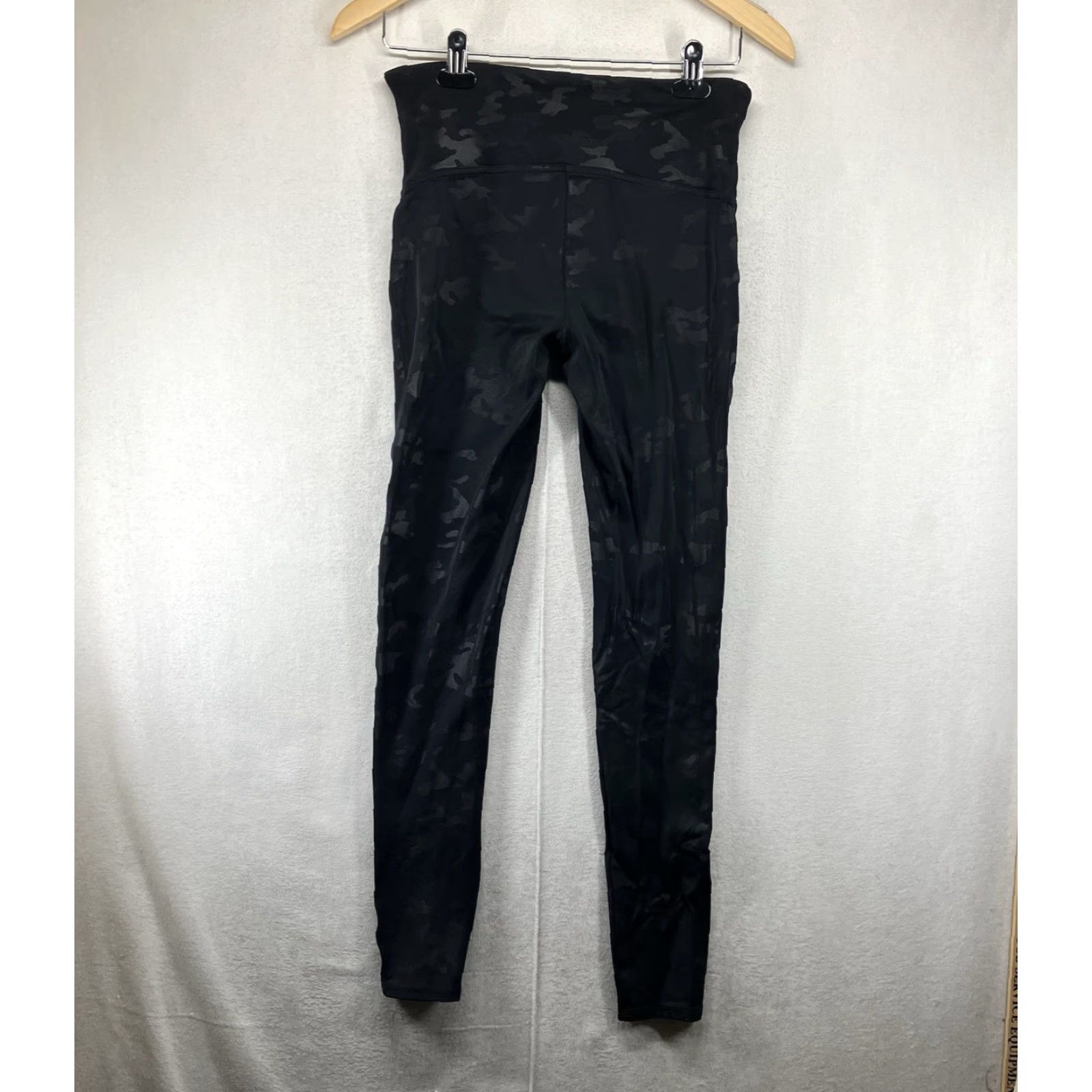 Spanx SPANX Women's Leggings Large 28x28 Black Camo Ankle Activewear Size 36" / US 14 / IT 50 - 2 Thumbnail