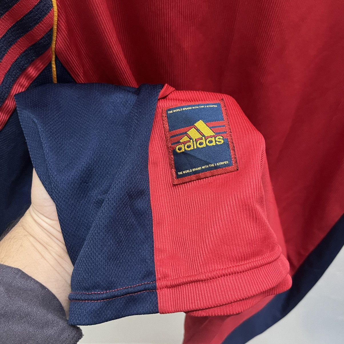 Adidas 🔥Vintage 90s Adidas Spain Home Kit Template Jersey Size US XL / EU 56 / 4 - 8 Thumbnail