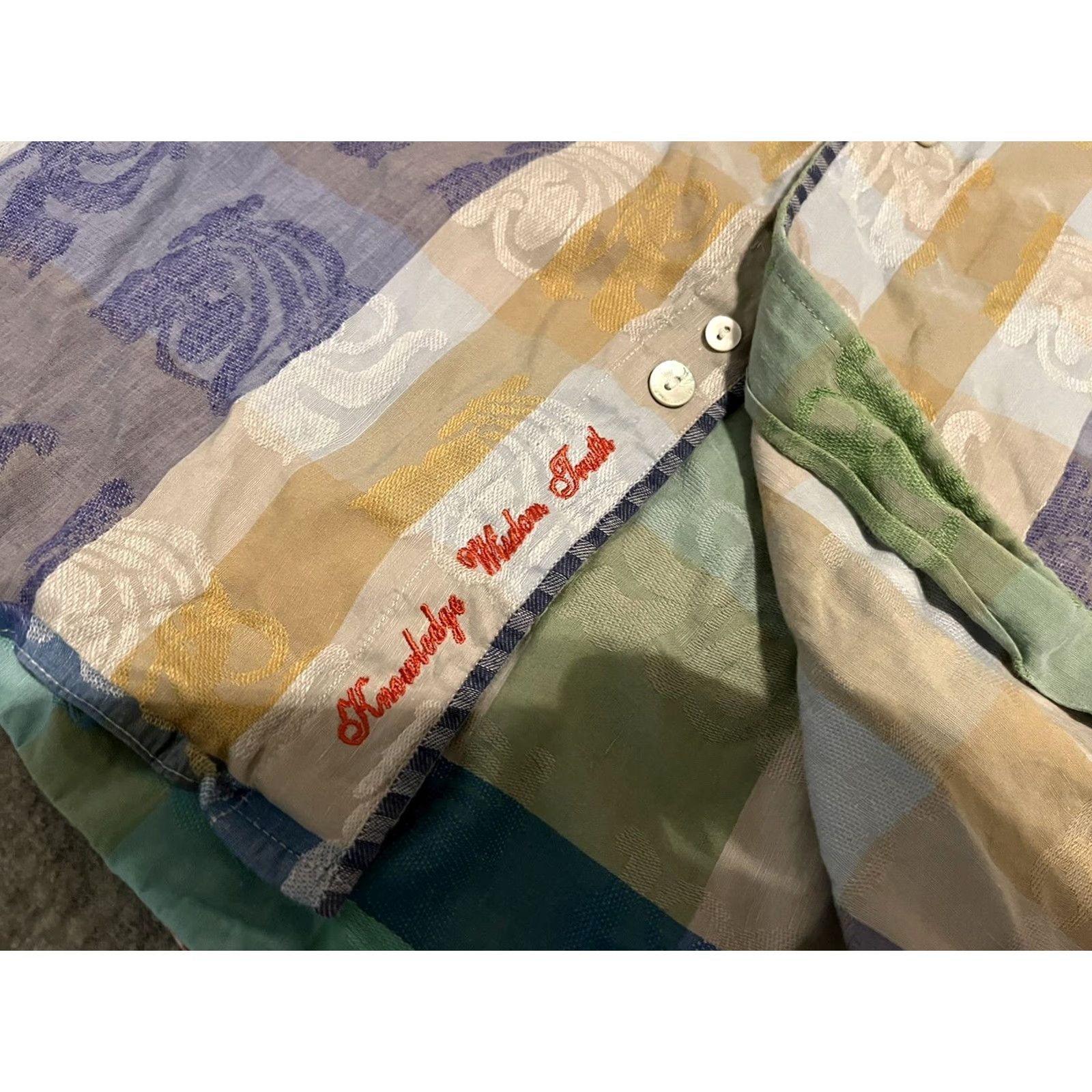 Robert Graham Robert Graham Long Sleeve Button-Up Shirt Cotton Linen Mens L Multicolor Plaid Size US L / EU 52-54 / 3 - 2 Thumbnail
