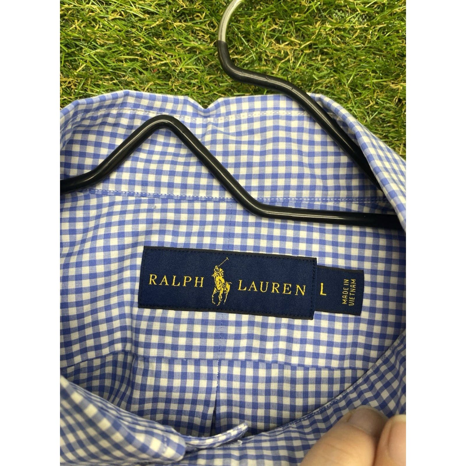 Ralph Lauren Ralph Lauren Shirt Mens Large Blue White Gingham Check Button-Down Polo Lauren Big Pony 2000s Casual Professional Womens? No. Size US L / EU 52-54 / 3 - 4 Thumbnail