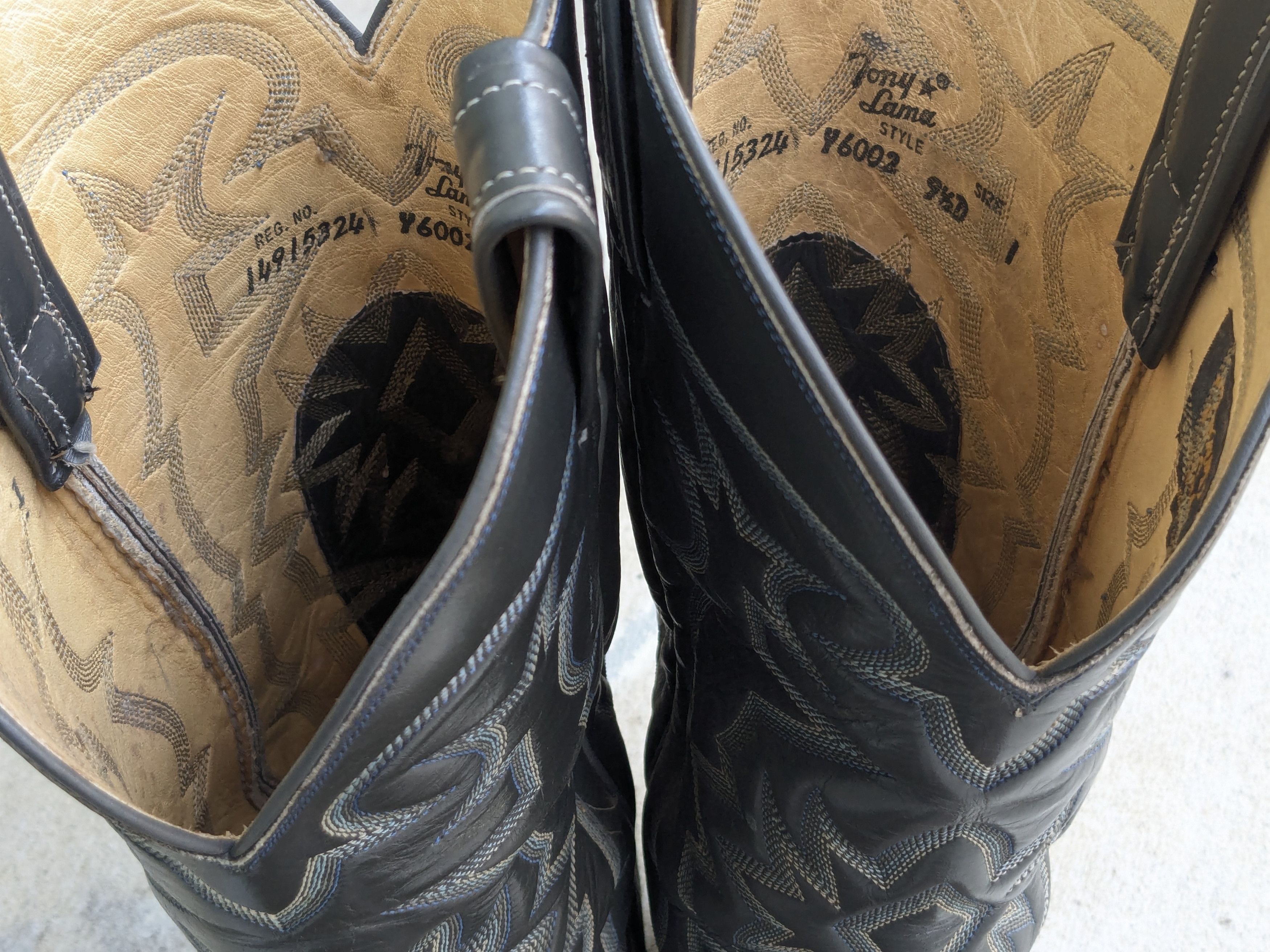 Other Tony Lama Cowboy Boots Lizard Green 9.5 D Leather Gray Size US 9.5 / EU 42-43 - 4 Thumbnail