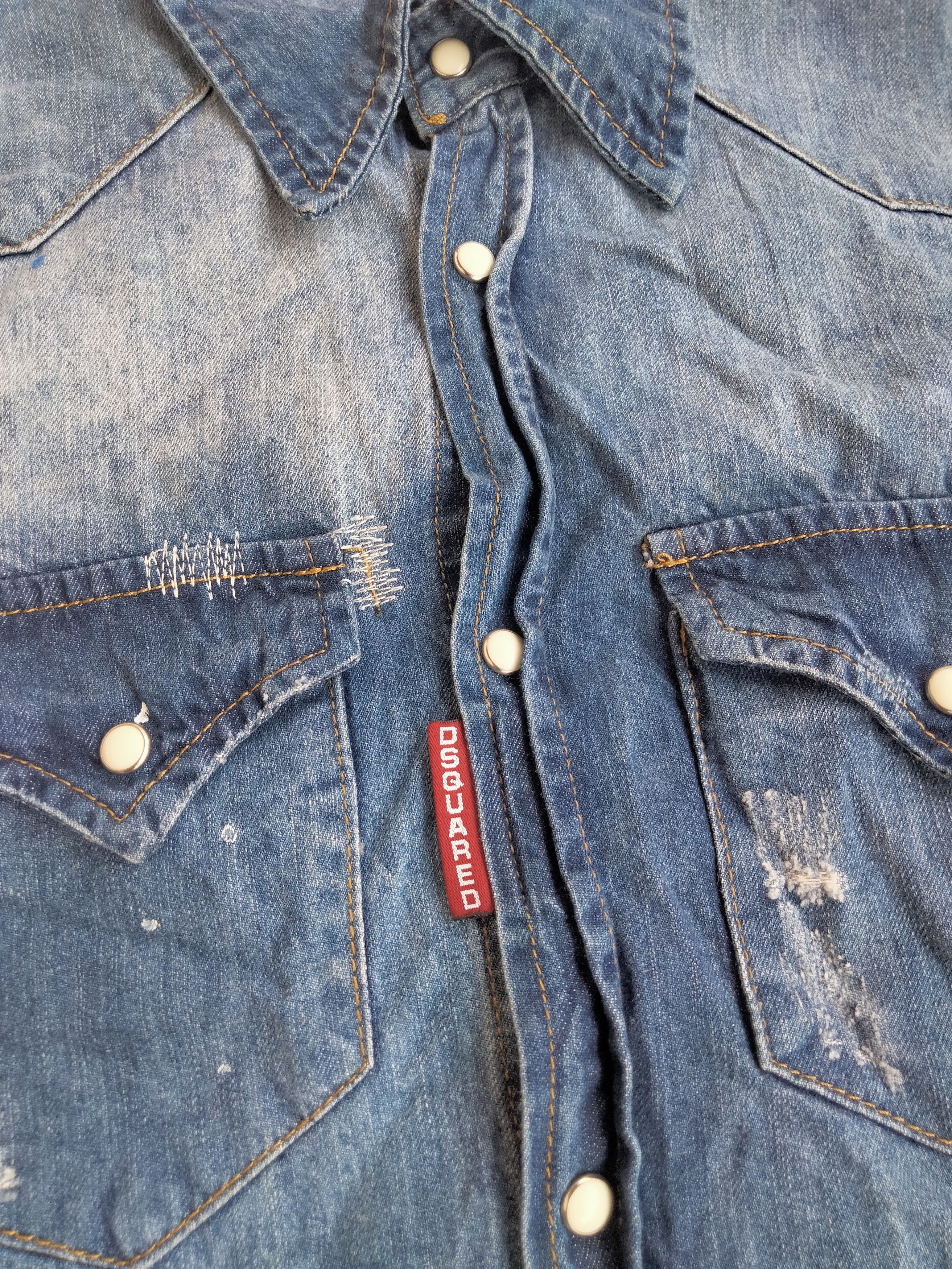 Dsquared2 Long shirt denim dsquared 2 ripped Size US S / EU 44-46 / 1 - 3 Thumbnail