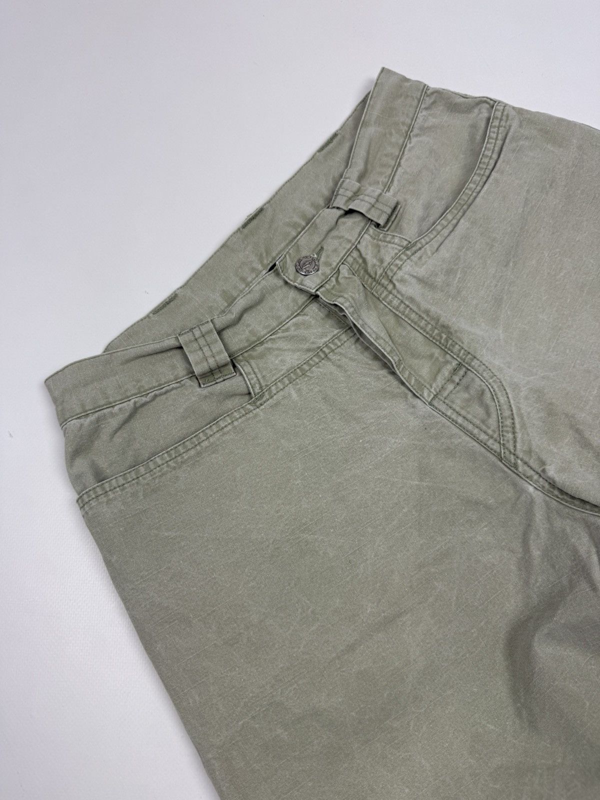 Rip Curl 1990’s Vintage Rip Curl Khaki Green Canvas Long Shorts Jorts Size US 30 / EU 46 - 2 Thumbnail