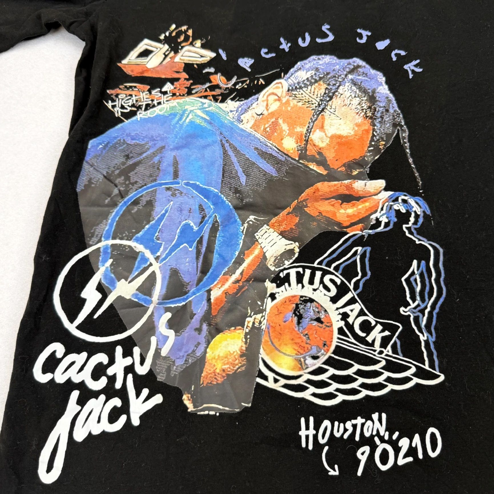 Vintage Cactus Jack Records Shirt Mens Medium Black Graphic Rap Tee Huncho Jack Crew Neck Short Sleeve Cotton Tee Size US M / EU 48-50 / 2 - 3 Thumbnail