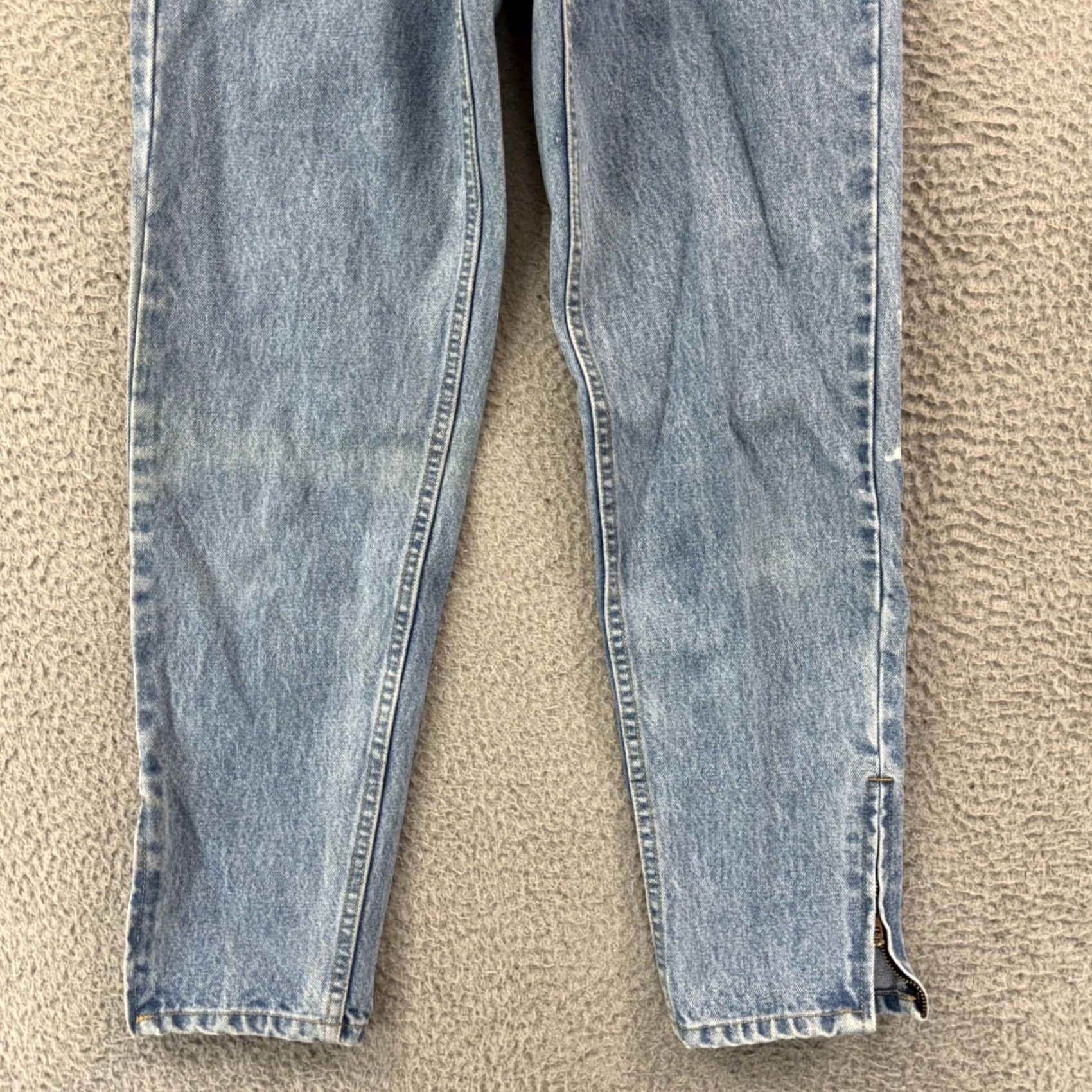 Guess VINTAGE Guess Jeans Womens 27 Blue Tapered Bootcut 80s High Rise Mom Denim Zip Shirt Size 27" / US 4 / IT 40 - 2 Thumbnail