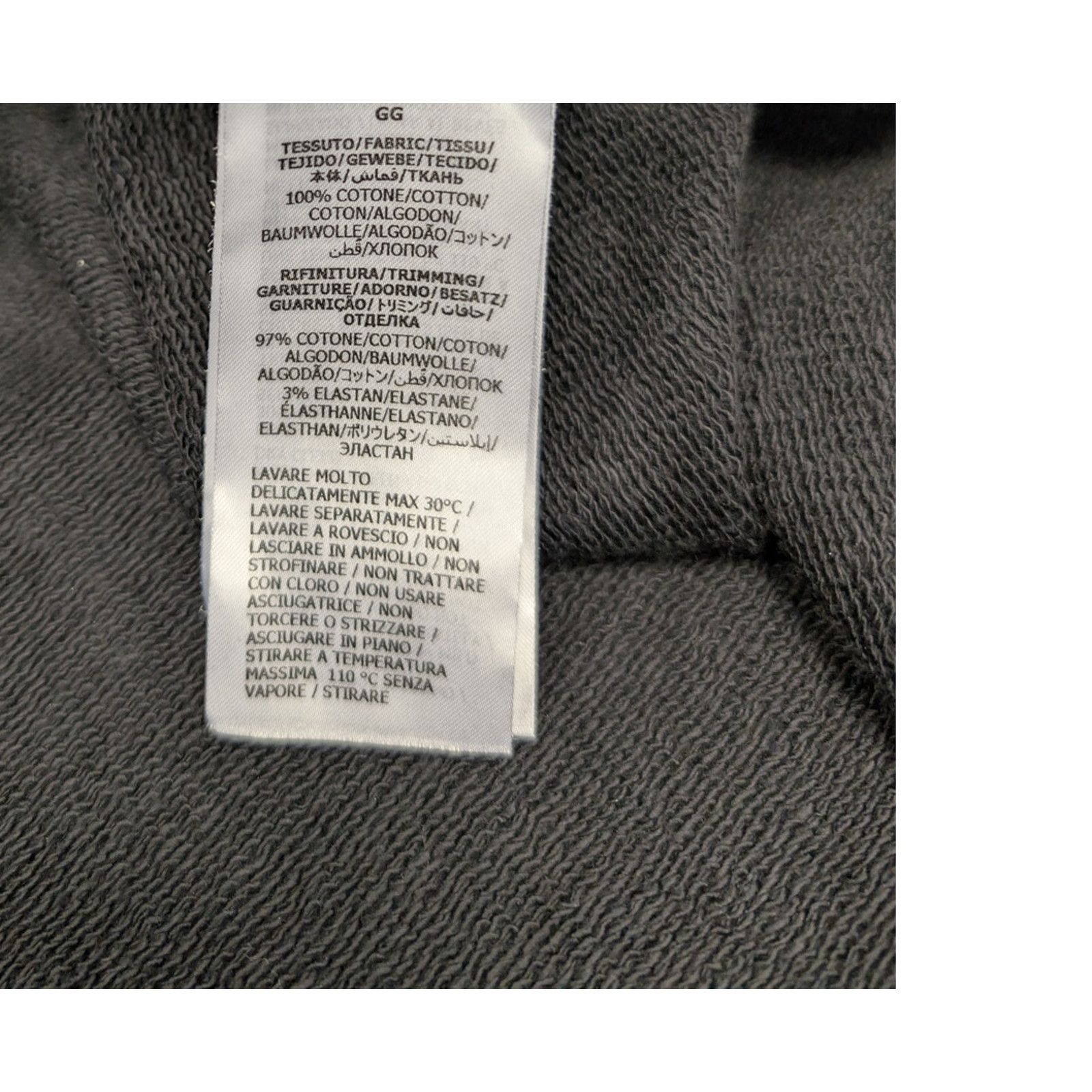 Gucci o1rshd1 Light Felted Cotton Jersey Hooded Sweatshirt Black Size US L / EU 52-54 / 3 - 16 Thumbnail