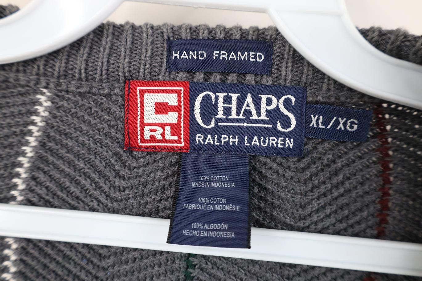 Polo Ralph Lauren Vintage 90s Chaps Ralph Lauren Herringbone Knit Sweater Size US XL / EU 56 / 4 - 10 Thumbnail