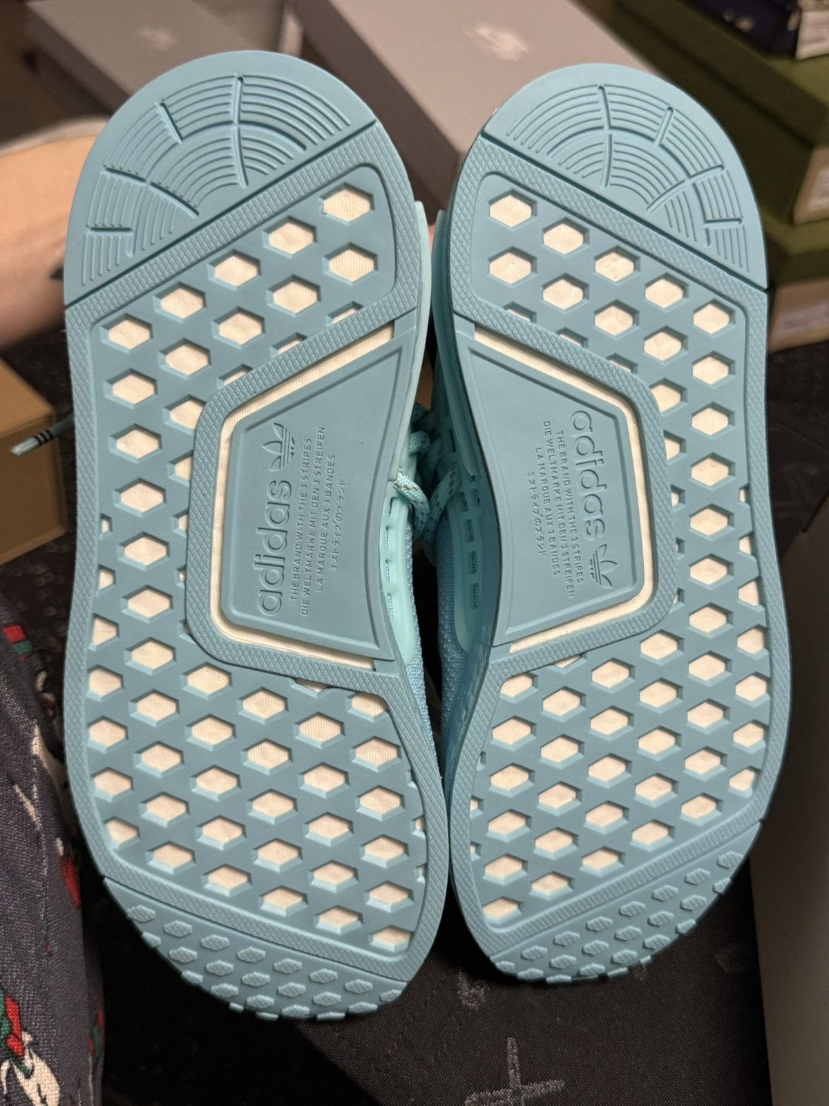 Adidas Adidas NMD Hu Pharrell Williams Clear Aqua brand new sz 5.5Y Size US 5.5 / EU 38 - 7 Thumbnail