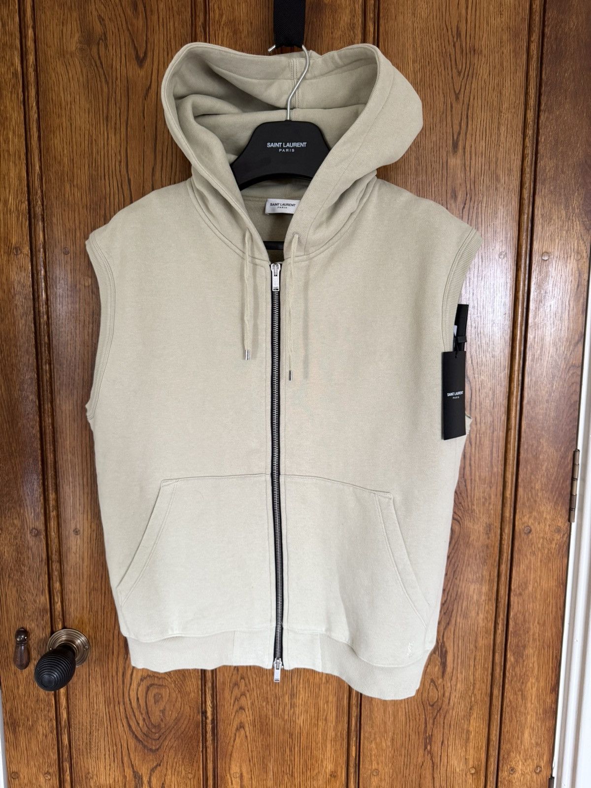 Saint Laurent Paris SS23 Saint Laurent Hoodie Zippe Sans Manches sleeveless tank Size US L / EU 52-54 / 3 - 2 Thumbnail