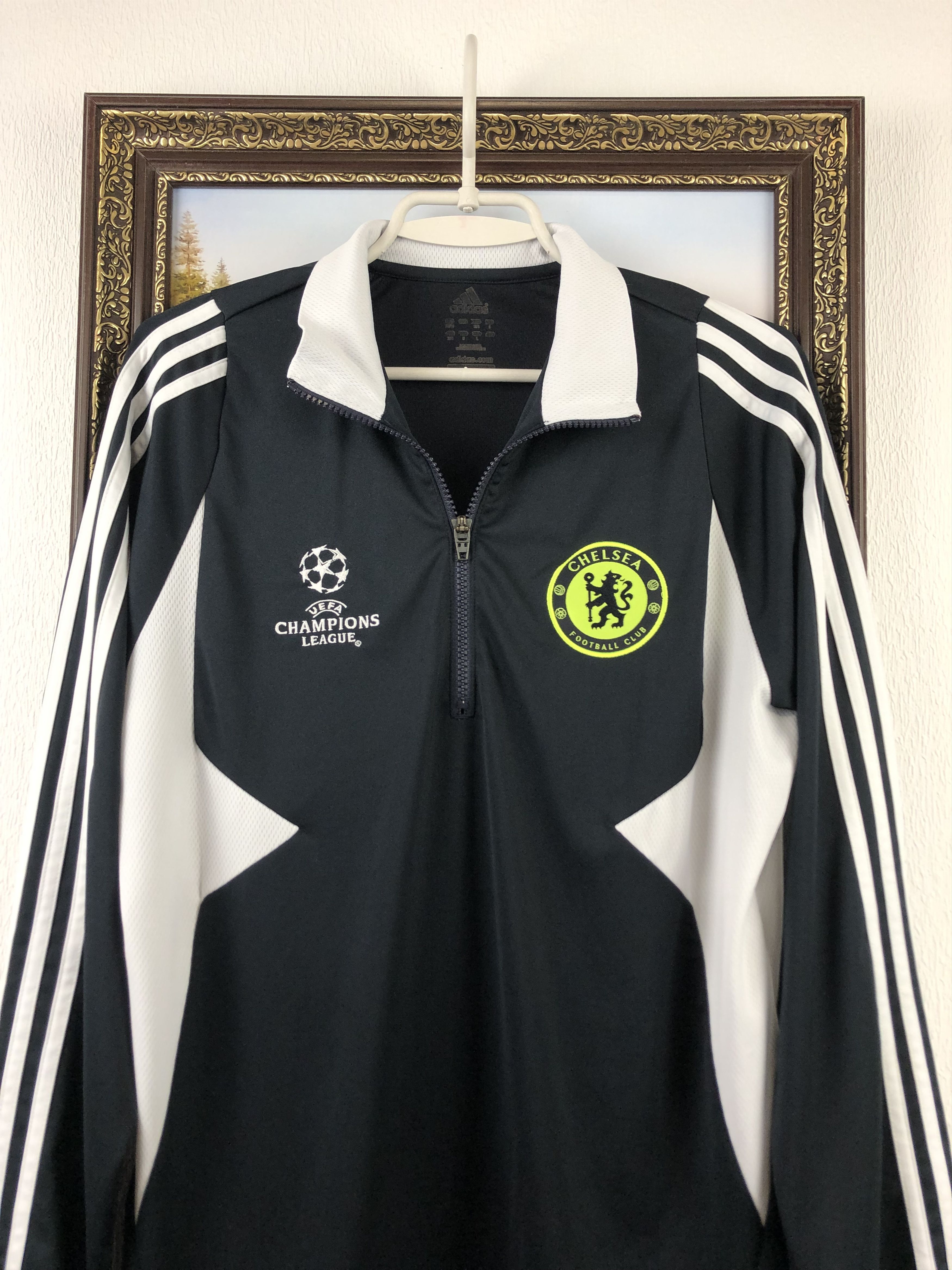 Adidas Vintage FC Chelsea Soccer Jacket Football Track Top Zip Rare Size US M / EU 48-50 / 2 - 2 Thumbnail