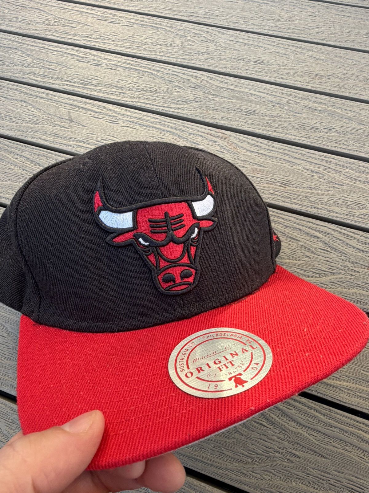 Mitchell & Ness Mitchell & Ness Chicago Bulls Snapback Hat Black Red NBA Size ONE SIZE - 2 Thumbnail