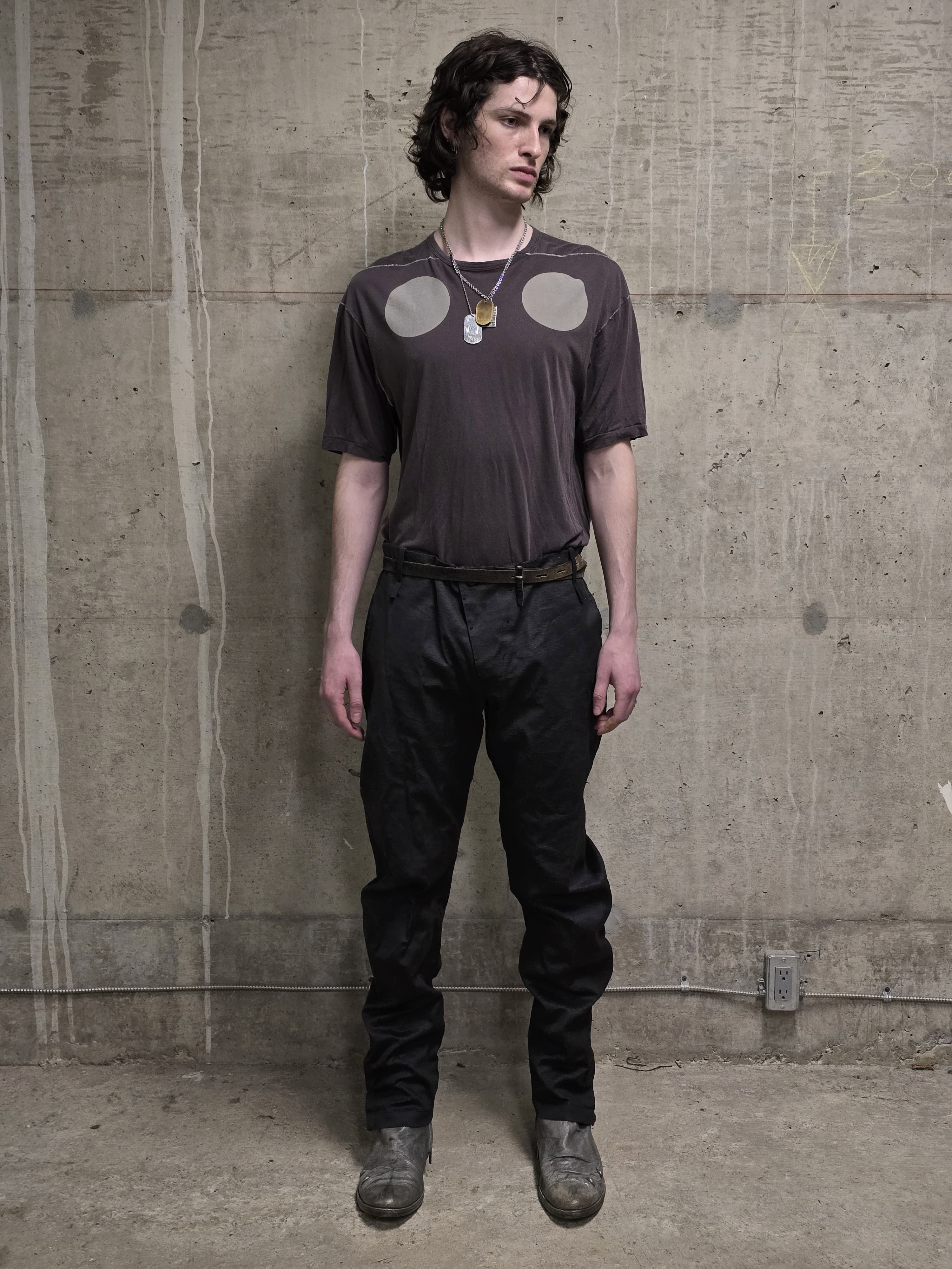 Hamcus HAMCUS Space Grey Overlock Graphic T-Shirt Size US XXS / EU 40 - 4 Thumbnail