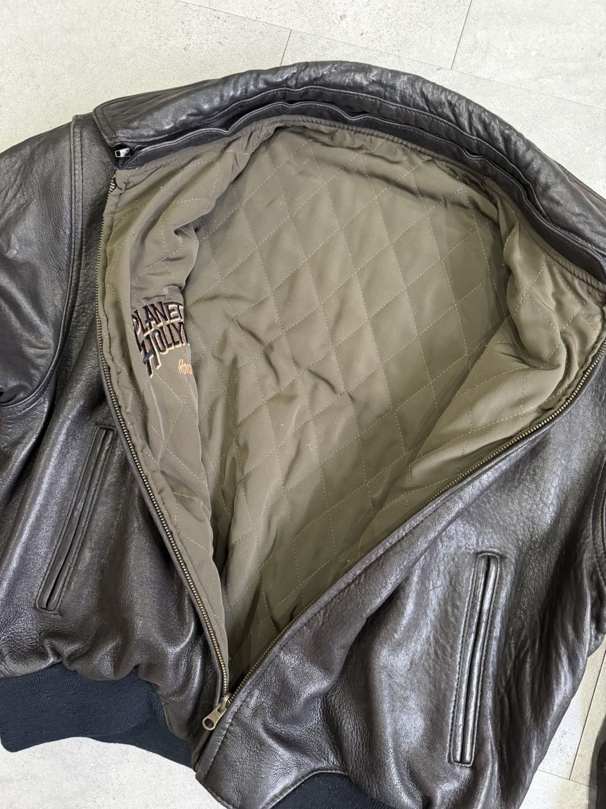 Planet Hollywood Vintage Planet Hollywood Honolulu real leather bomber jacket Size US XL / EU 56 / 4 - 7 Thumbnail