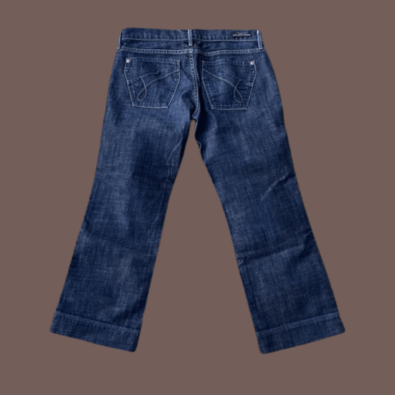 Vintage VTG Bootcut Jeans | Dry Aged Denim Blue | Cropped 2000s Size 30" / US 8 / IT 44 - 3 Thumbnail