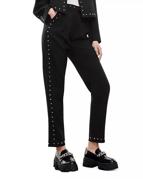 The Kooples The Kooples Wool Pants with Stud Details Size 26" / US 2 / IT 38 - 11 Thumbnail