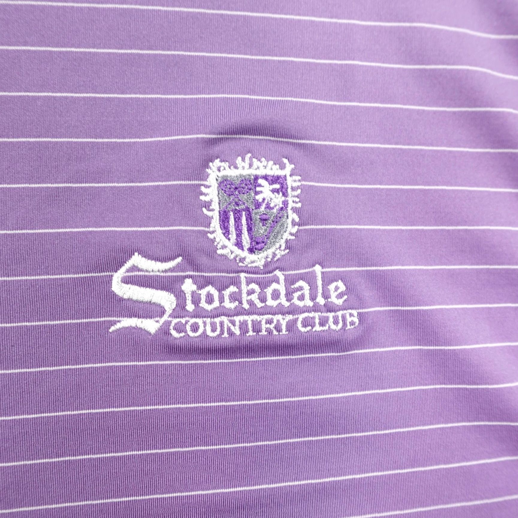 Footjoy FootJoy Shirt Mens Medium Purple Striped Golf Stockdale Country Club Golf Size US M / EU 48-50 / 2 - 3 Thumbnail