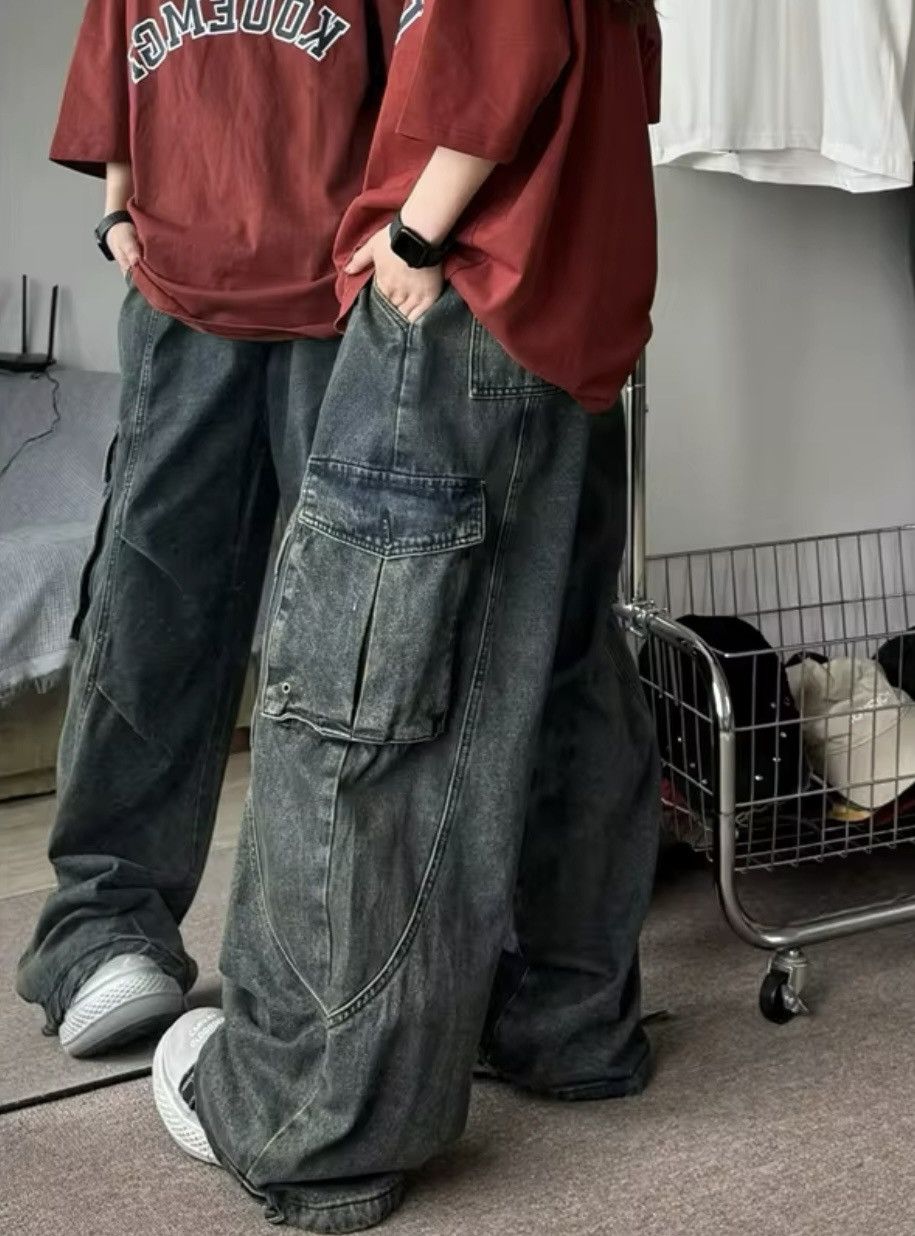 Denime × Jean × Vintage American Vintage High Waist Straight Blue Jeans Size US 29 - 2 Thumbnail