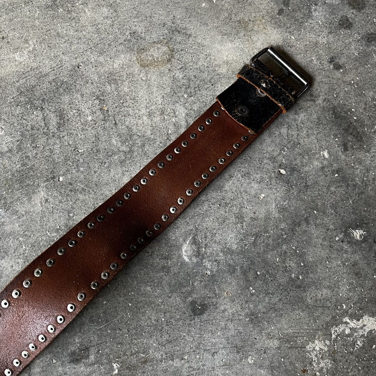 Vintage VINTAGE WESTERN SPIRIT STUDDED LEATHER BELT Size 30 - 9 Thumbnail