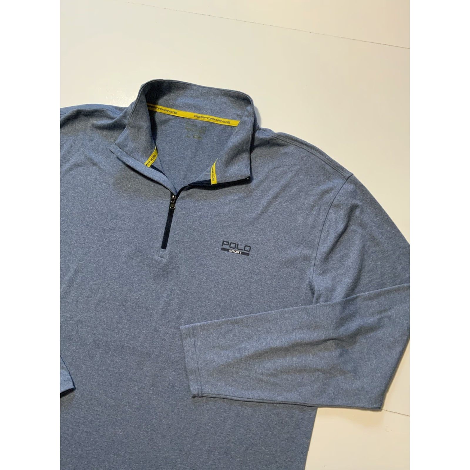 Vintage Polo Sport Ralph Lauren Performance Thermovent 1/4 Zip Pullover Blue XL Mens Sports Activewear Shirt Size US XL / EU 56 / 4 - 3 Thumbnail