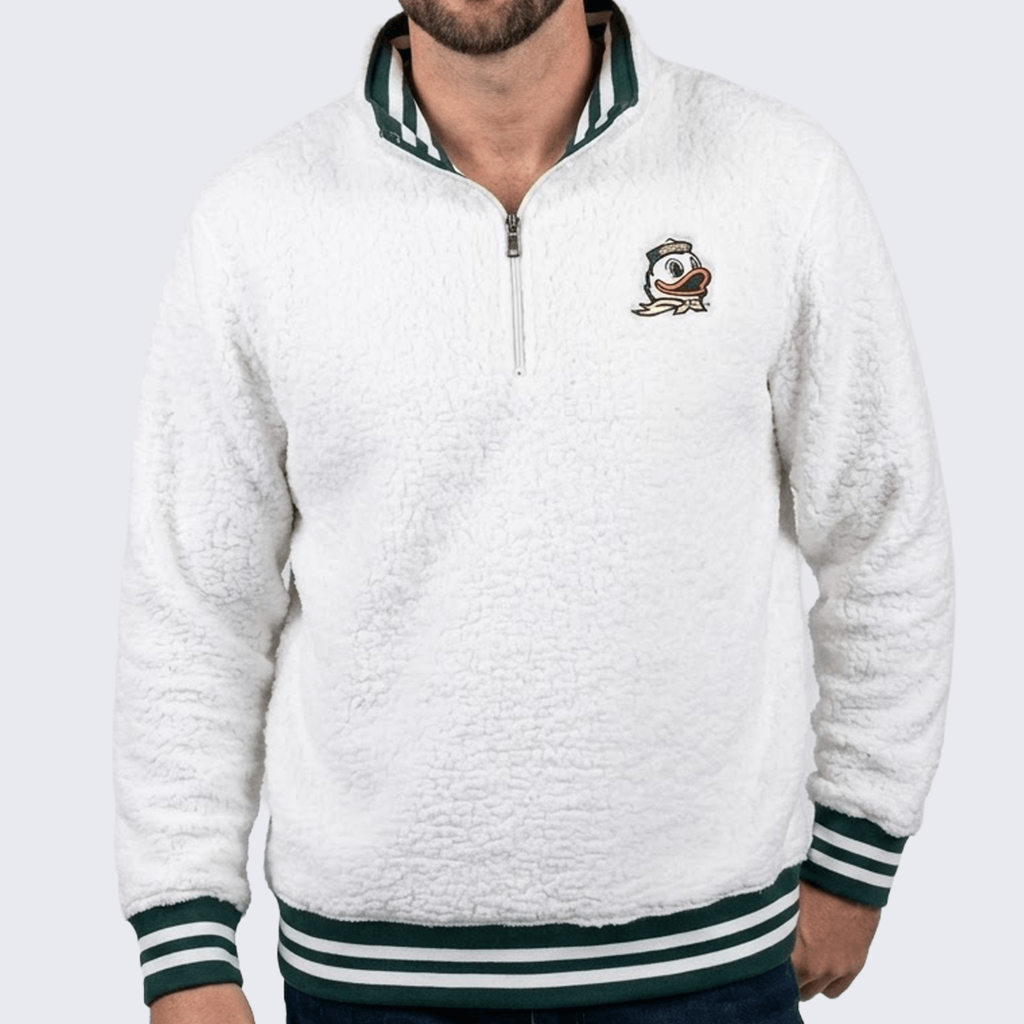 NCAA Oregon Ducks Banded Sherpa Pullover Jacket Fleece Sweatshirt Size US L / EU 52-54 / 3 - 3 Thumbnail