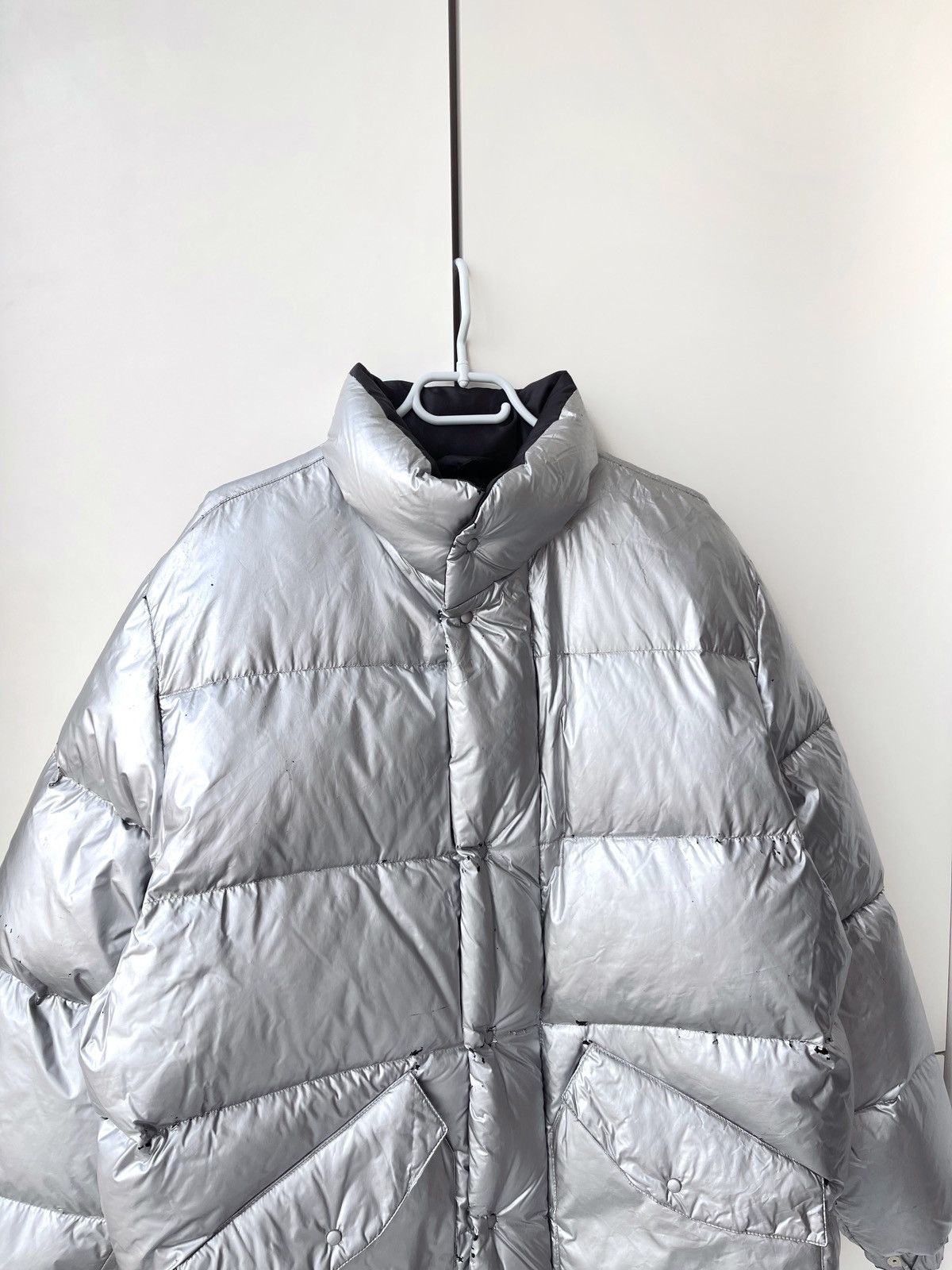 Moncler Vintage Moncler Grenoble Silver Puffer Jacket Down 90’s Size US L / EU 52-54 / 3 - 6 Thumbnail