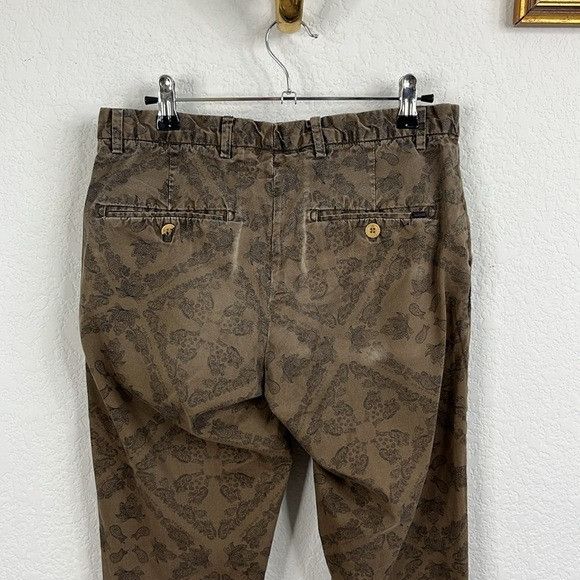 Scotch & Soda Scotch & Soda Brown Paisley Floral Diamond Flat Front Patter Size US 29 - 6 Thumbnail