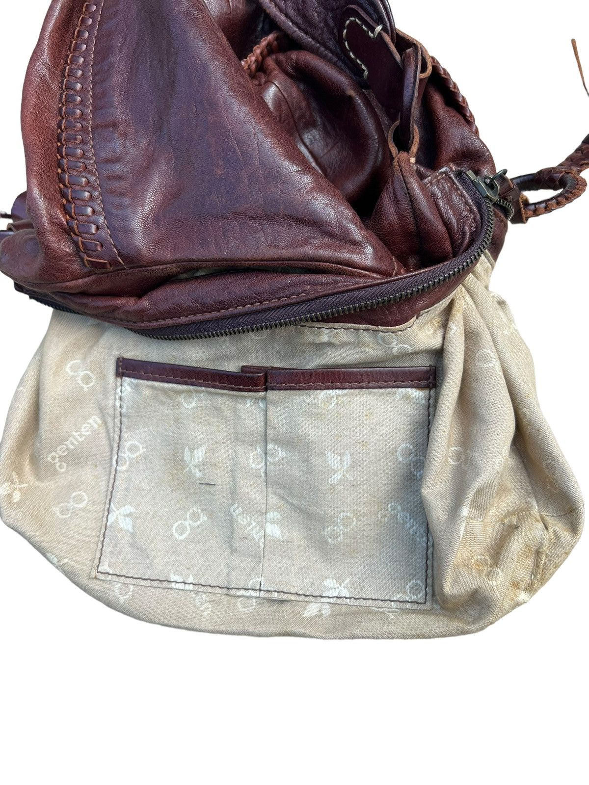 Leather genten Japan Patina Leather Mini Hobo Bag Size ONE SIZE - 16 Thumbnail