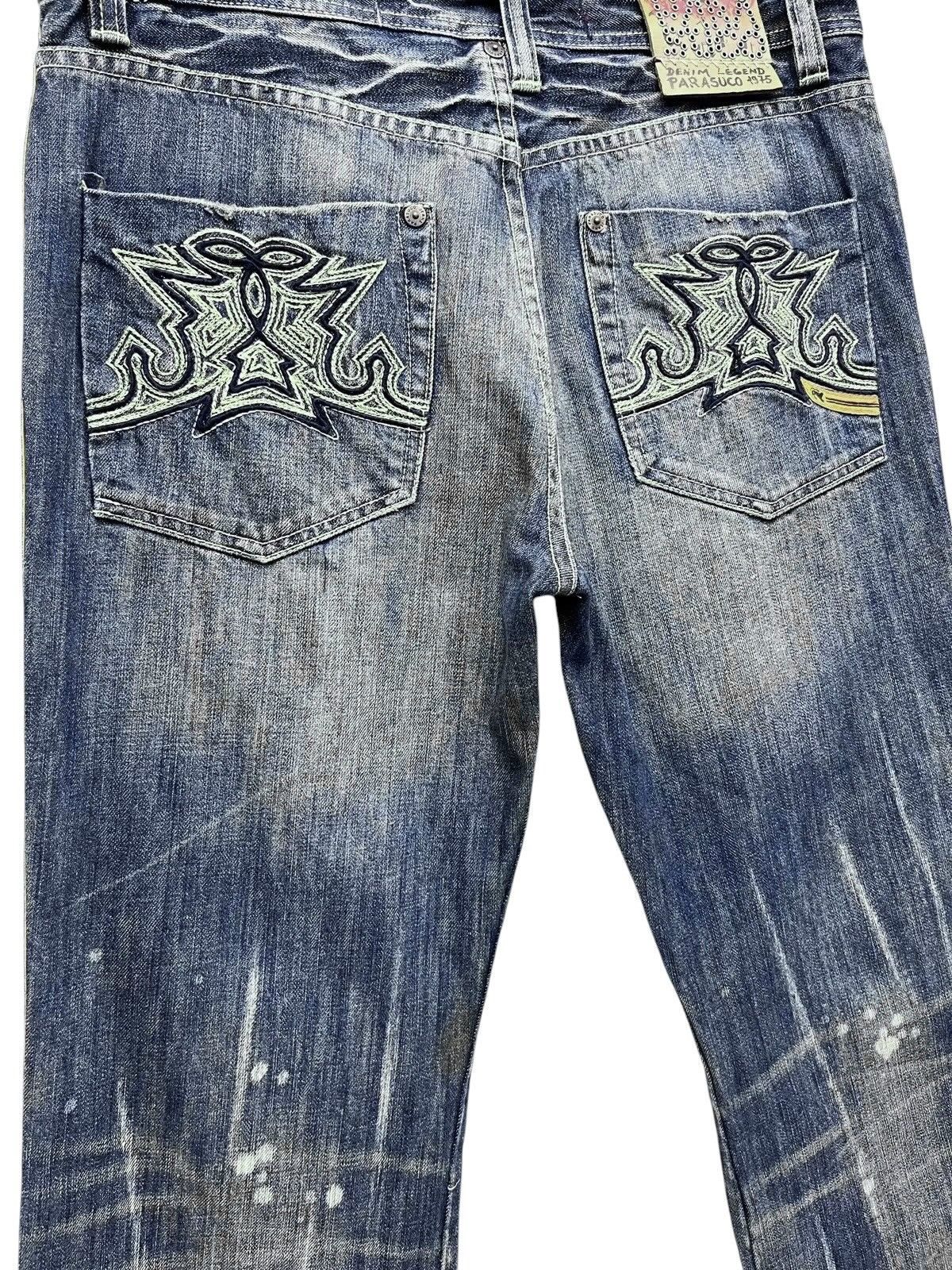 Parasuco PUNK FLARE🔥PARASUCO DENIM LEGEND Distressed Tribal Jeans💥 Size US 33 - 15 Thumbnail