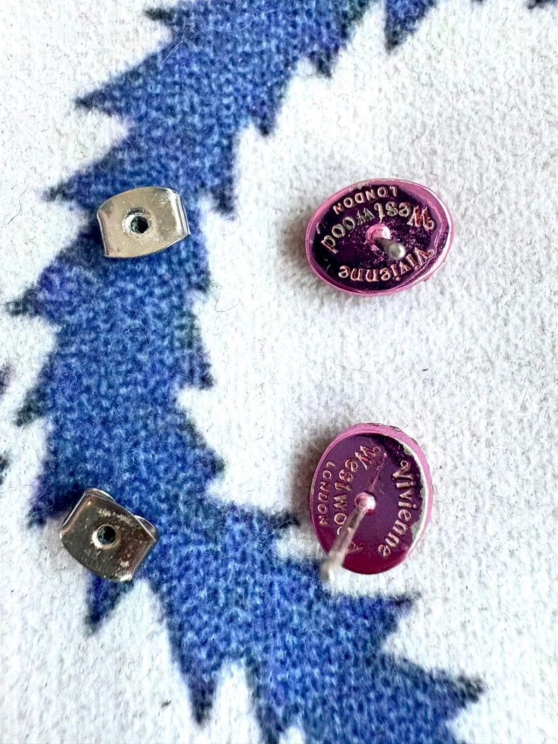 Vivienne Westwood Vivienne Westwood Vintage Pink Marble Saturn Stud Earrings Size ONE SIZE - 4 Thumbnail